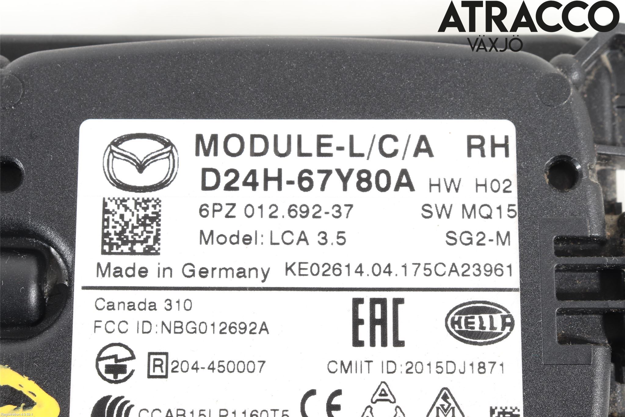 Mazda CX-3 Sensor Aktivt Kollisionsskydd