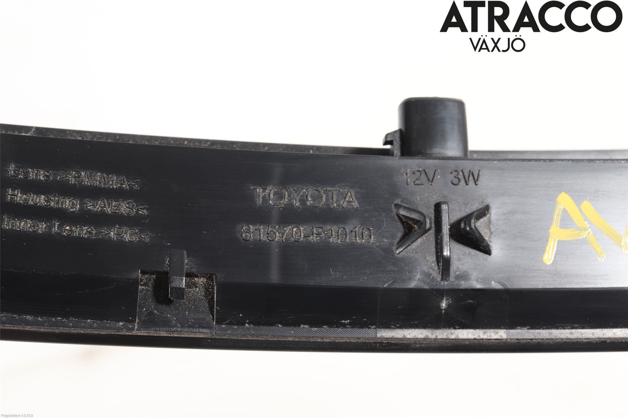 Toyota C-HR 16-23 Bromsljus Bakruta