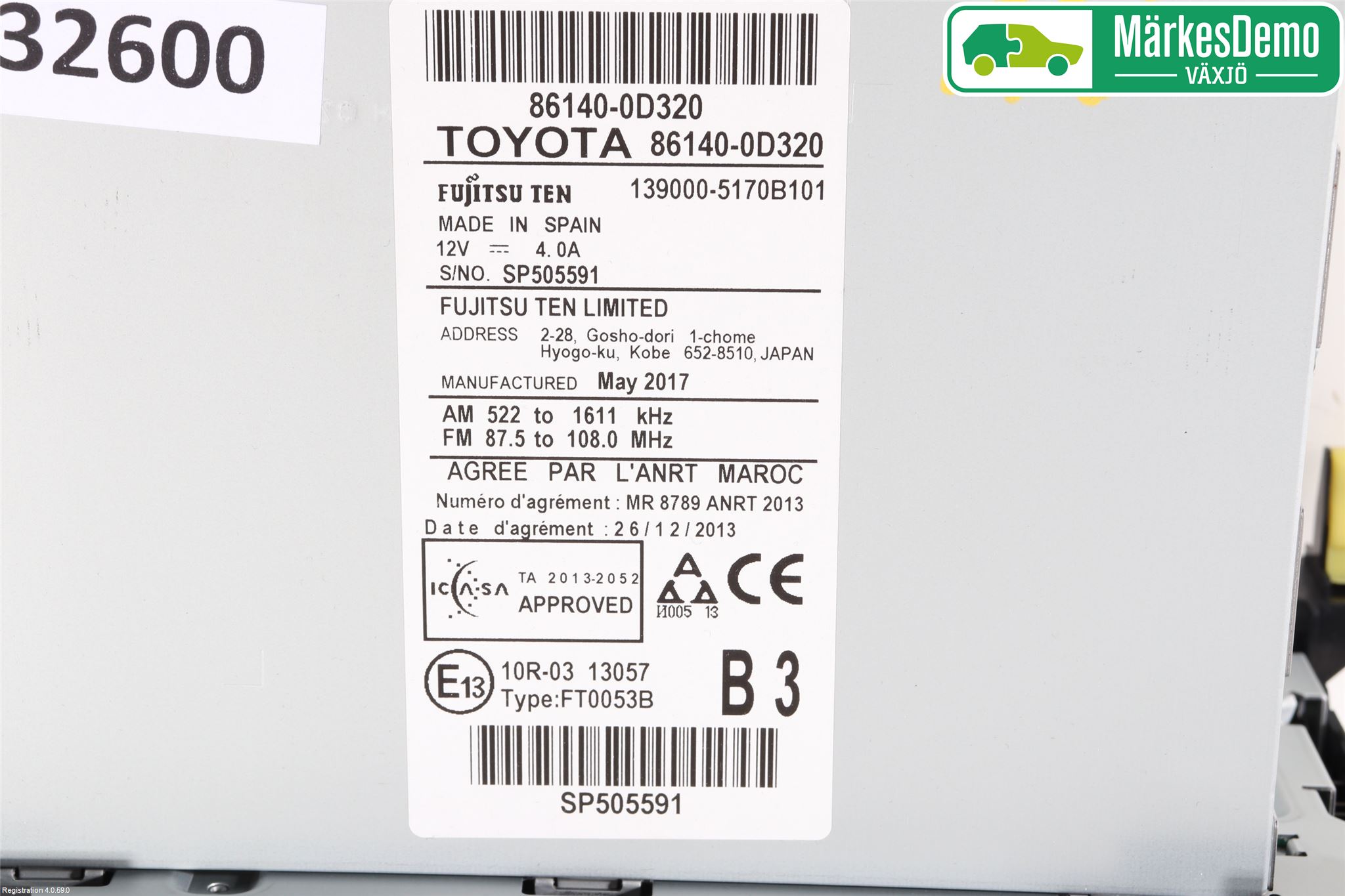 Toyota YARIS XP130 15-20 Cd Radio - Multimediapanel