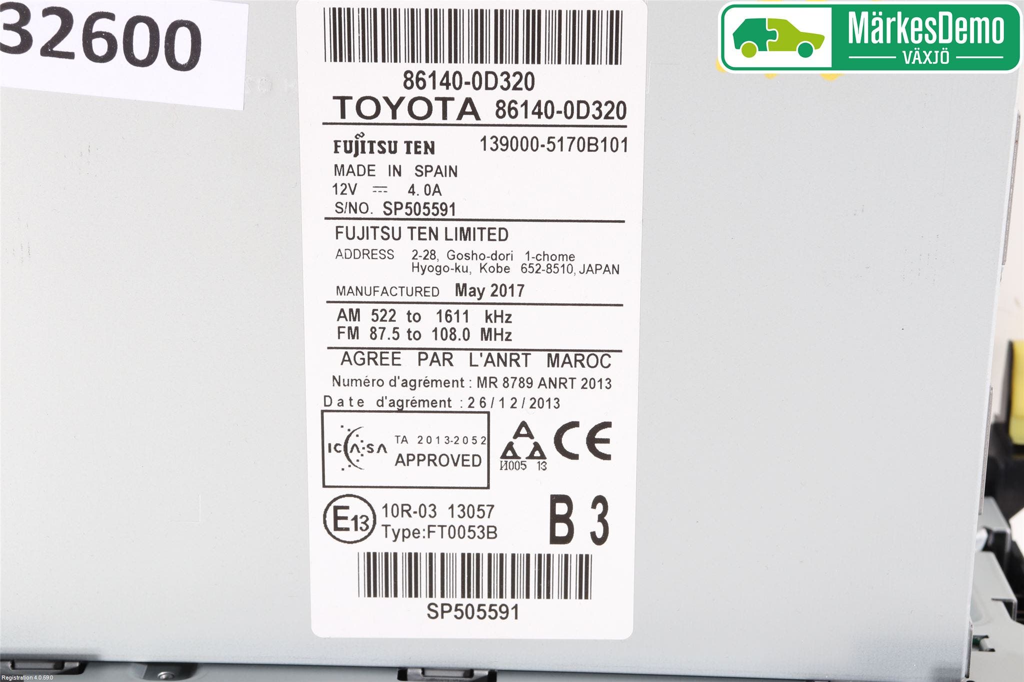 Toyota YARIS XP130 15-20 Cd Radio - Multimediapanel