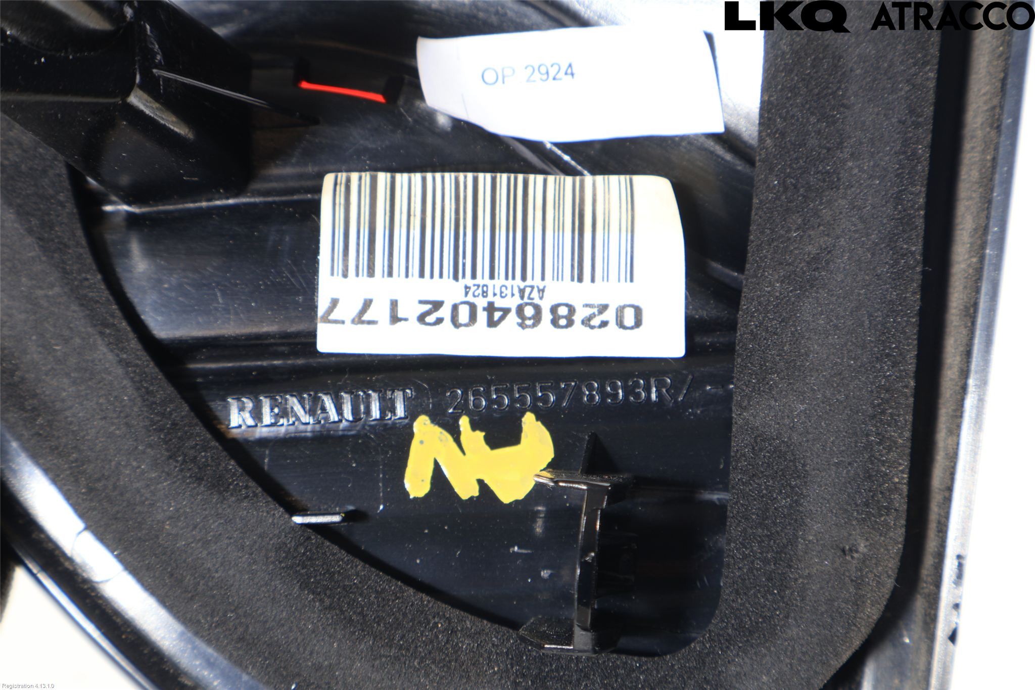 Renault CAPTUR 13-19 Bakljus Lucka Vä