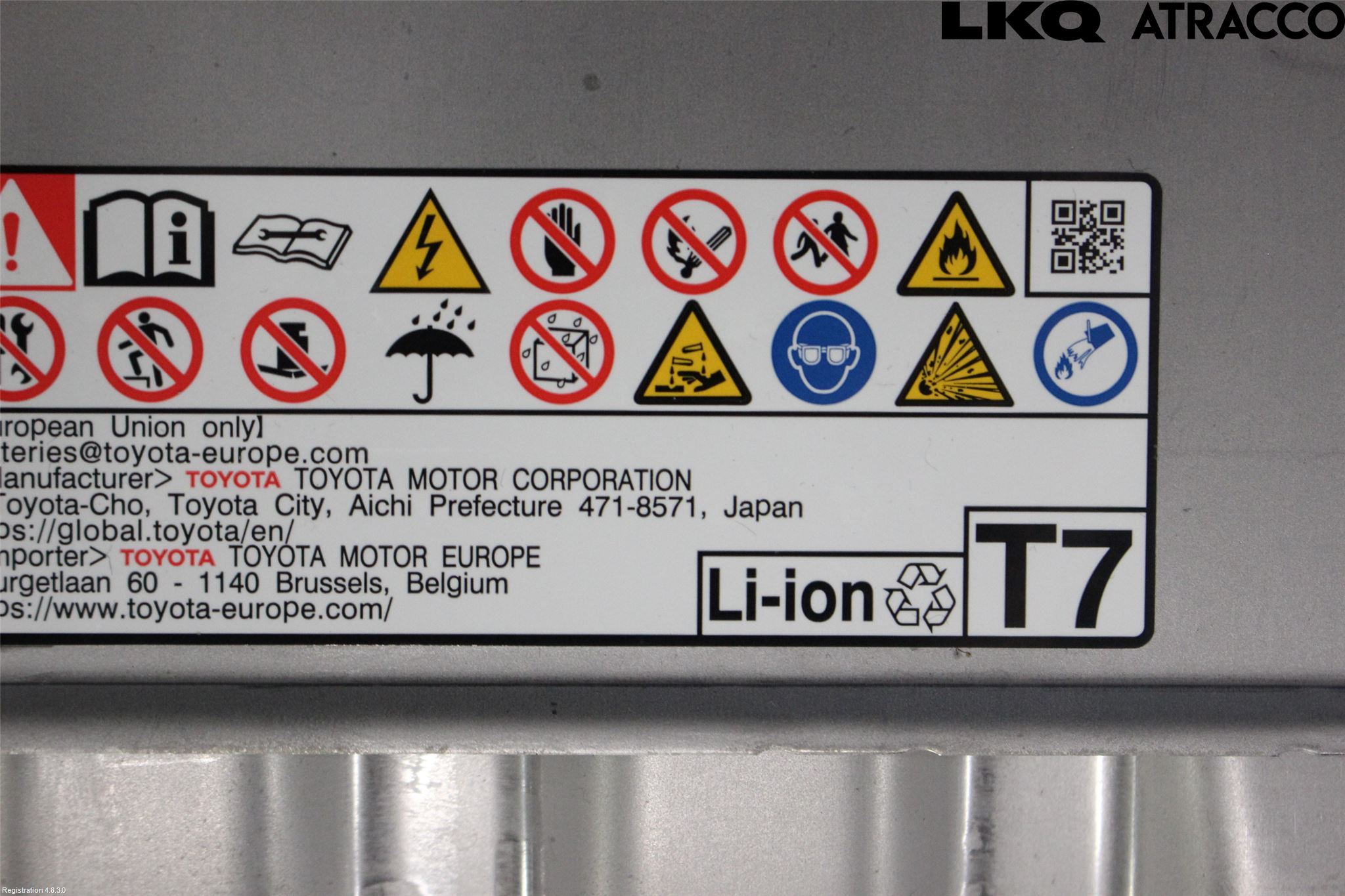 Toyota COROLLA 19- Batteri Högspänning
