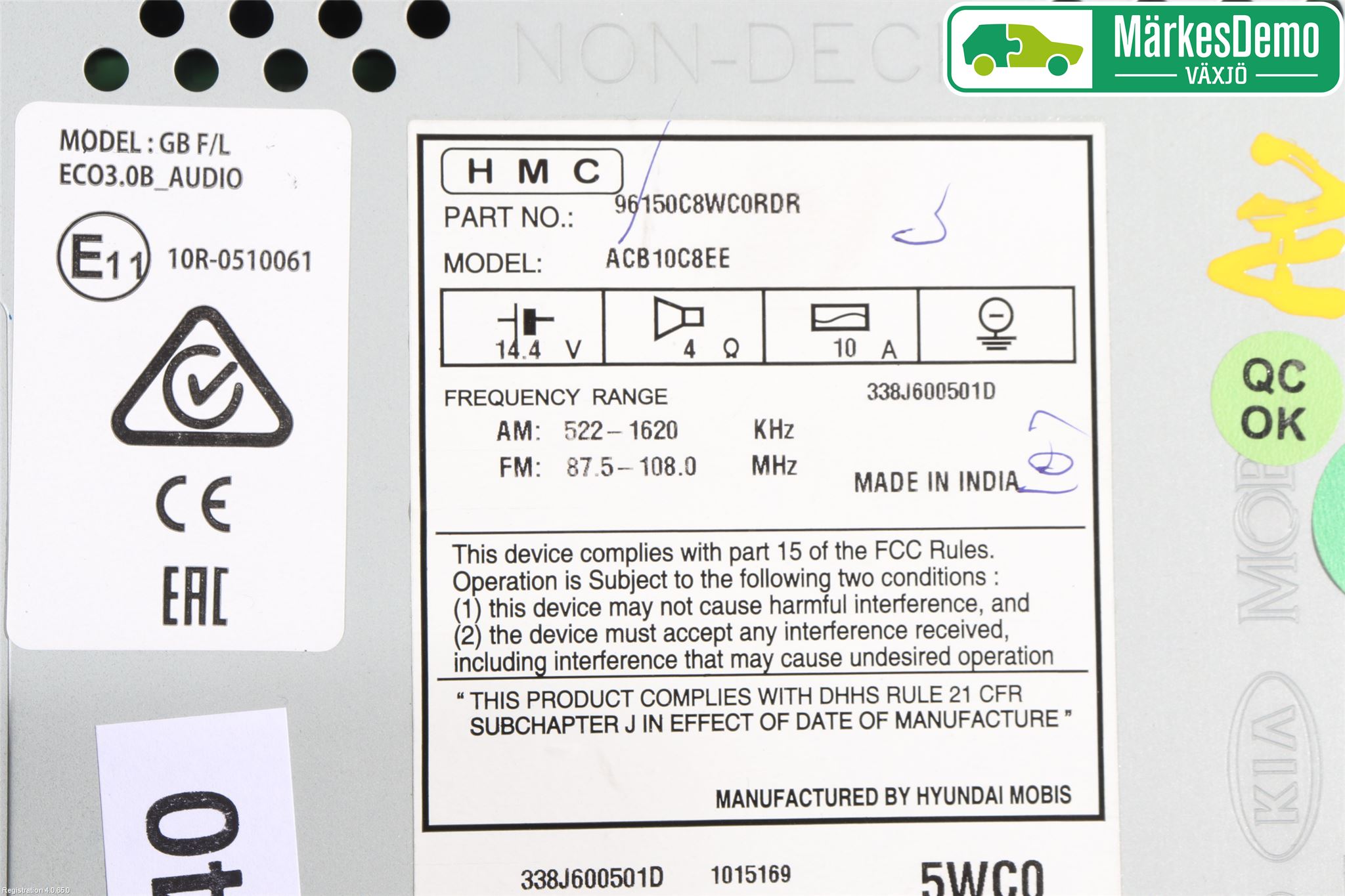 Hyundai i20 GB 15-20 Cd Radio - Multimediapanel