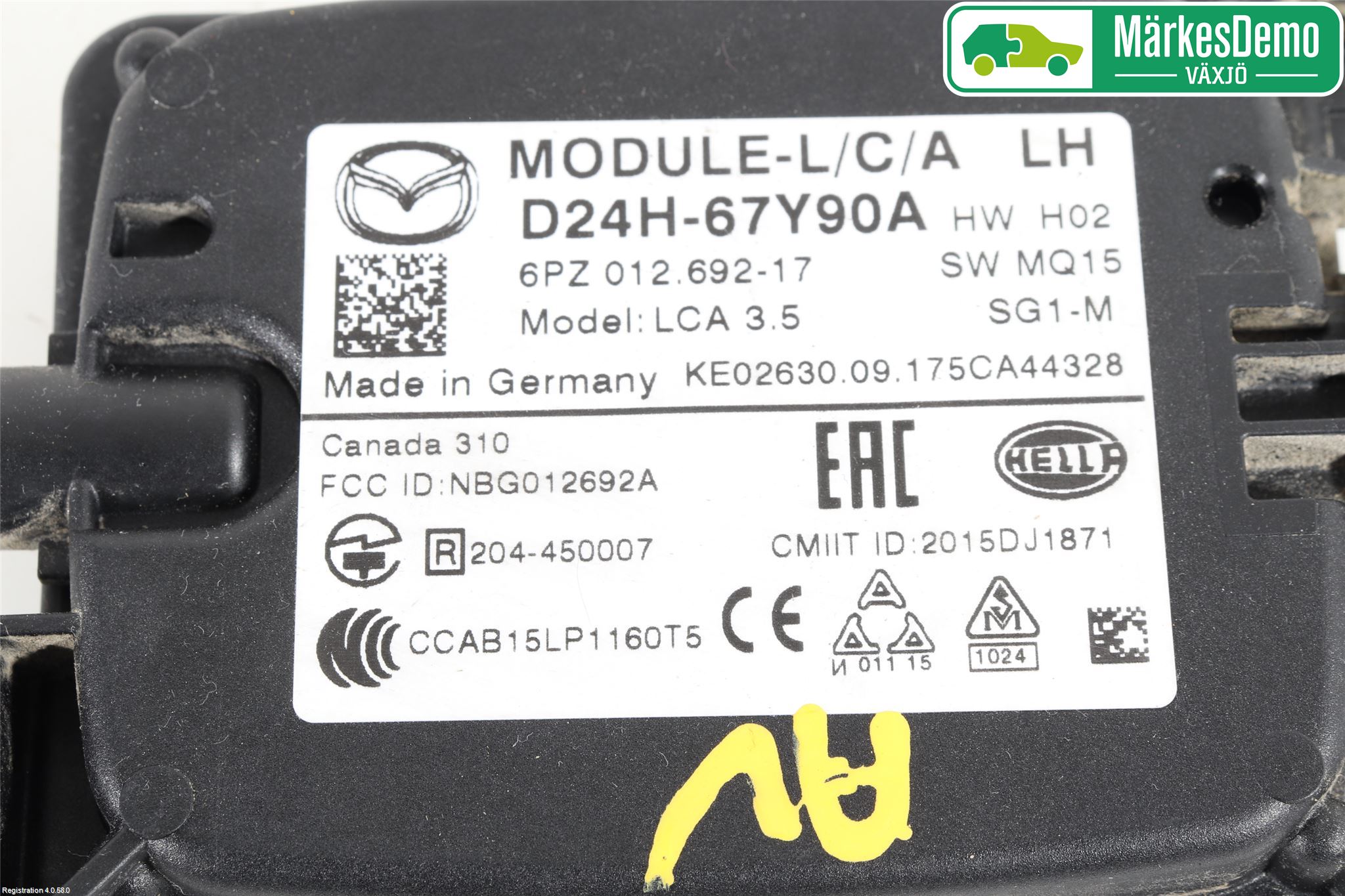 Mazda CX-3 Sensor Aktivt Kollisionsskydd