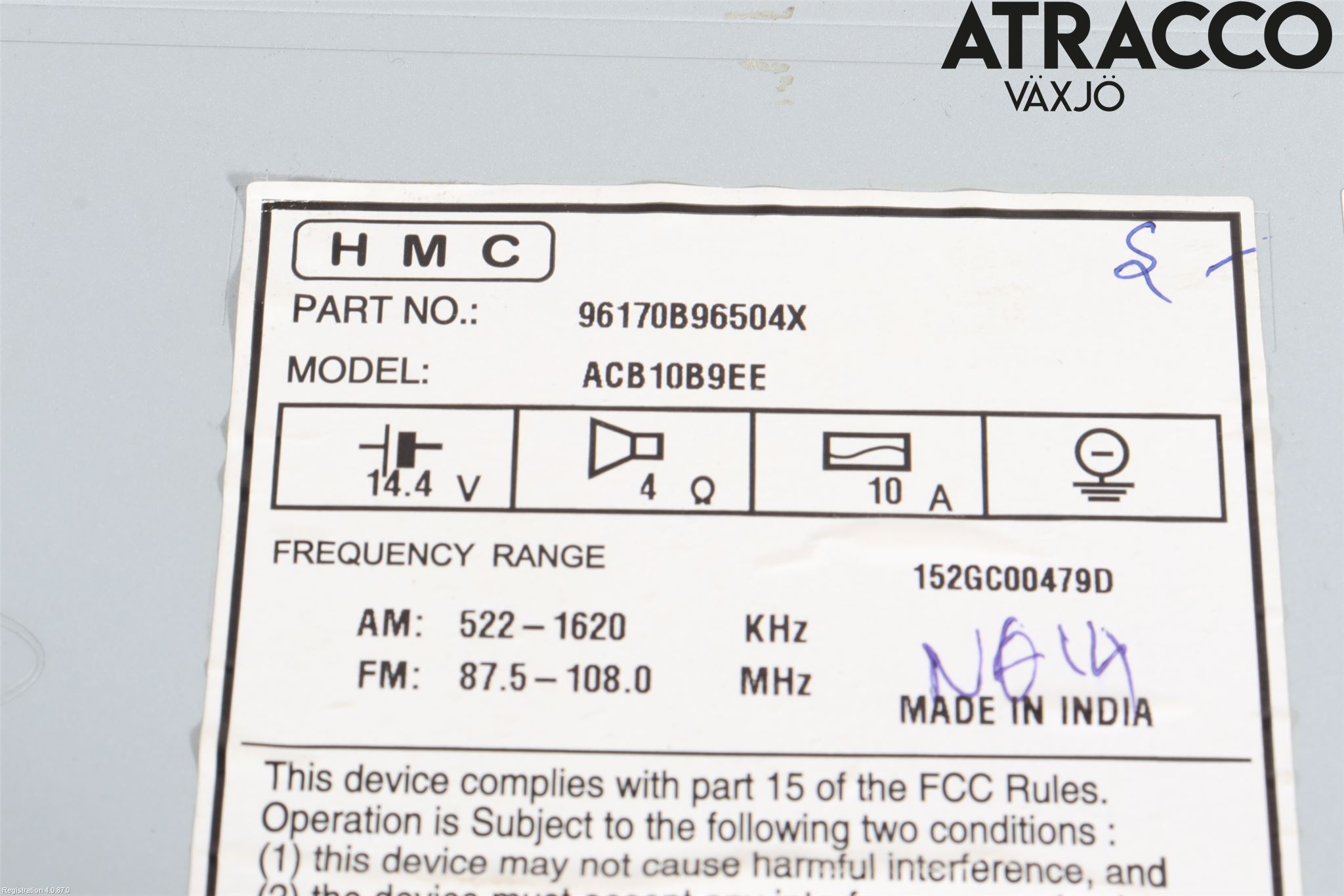 Hyundai i10 BA 17-20 Cd Radio - Multimediapanel
