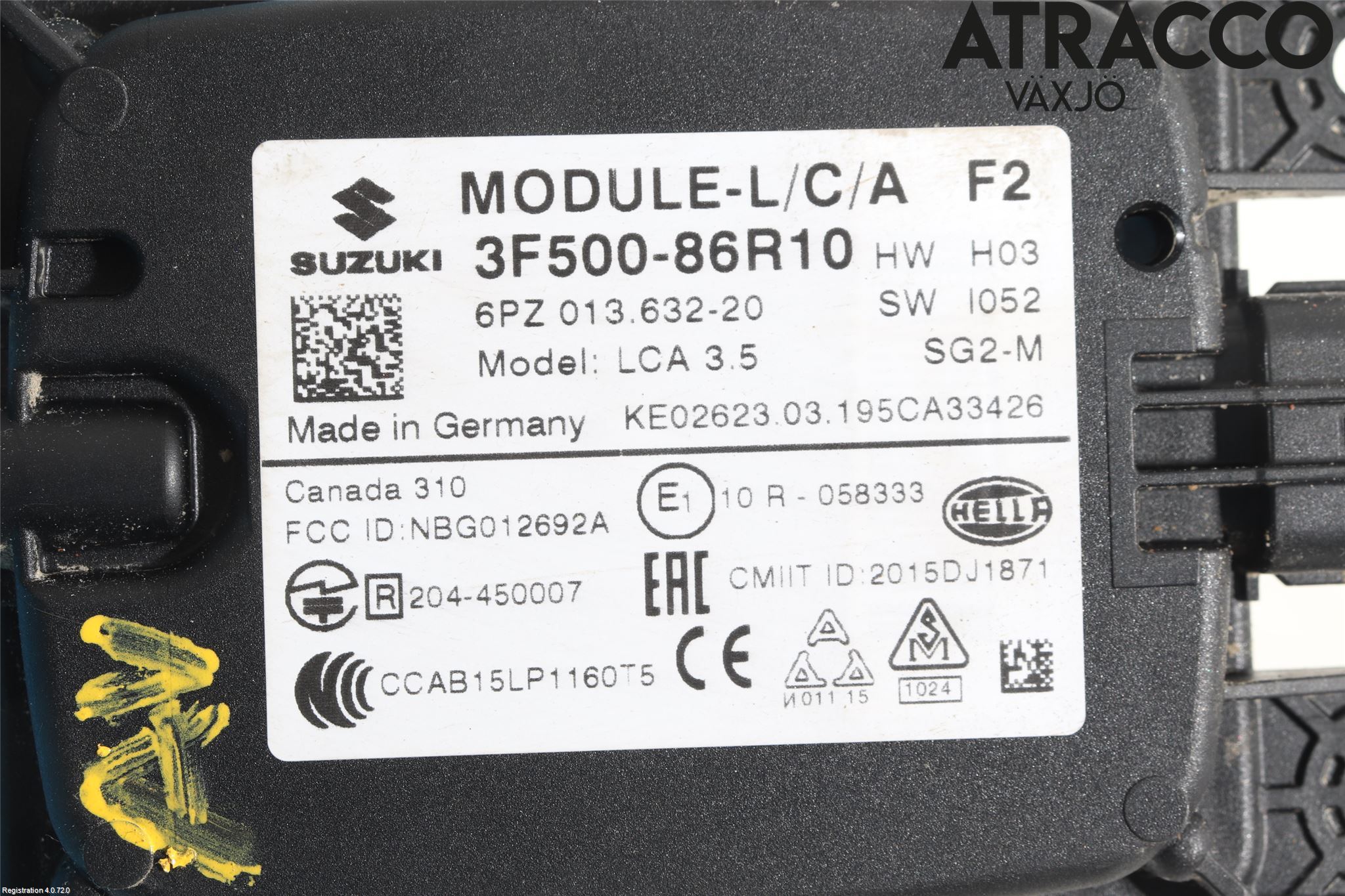 Suzuki VITARA 15- Sensor Aktivt Kollisionsskydd