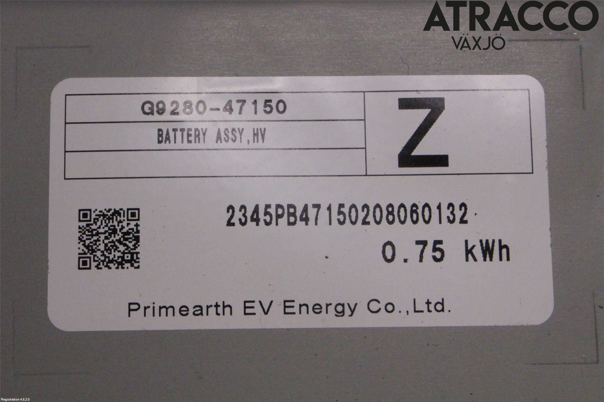 Toyota COROLLA 19- Batteri Högspänning