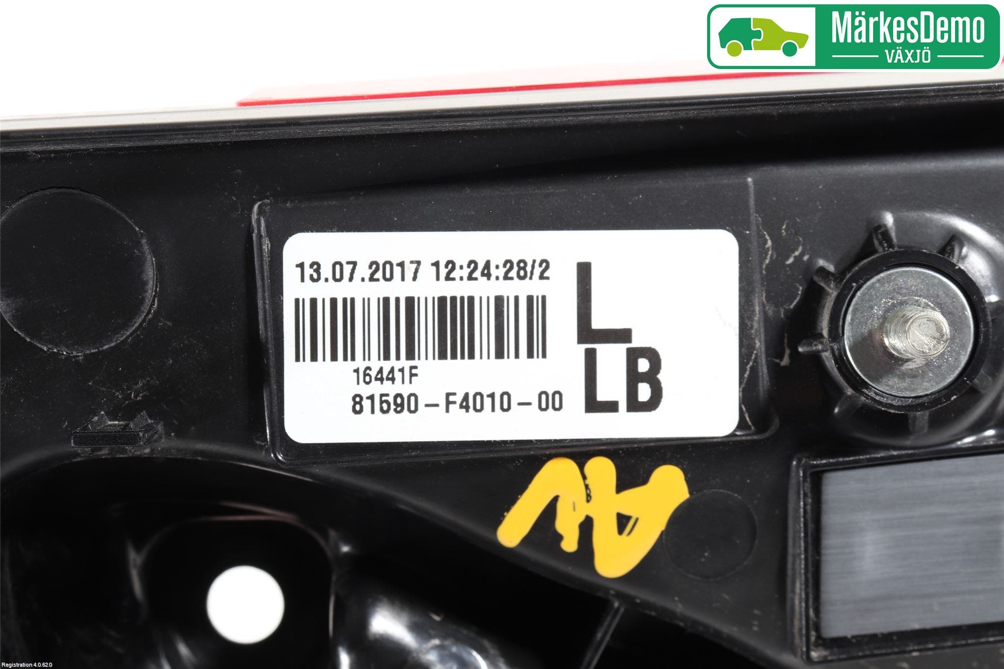 Toyota C-HR 16-23 Bakljus Lucka Vä