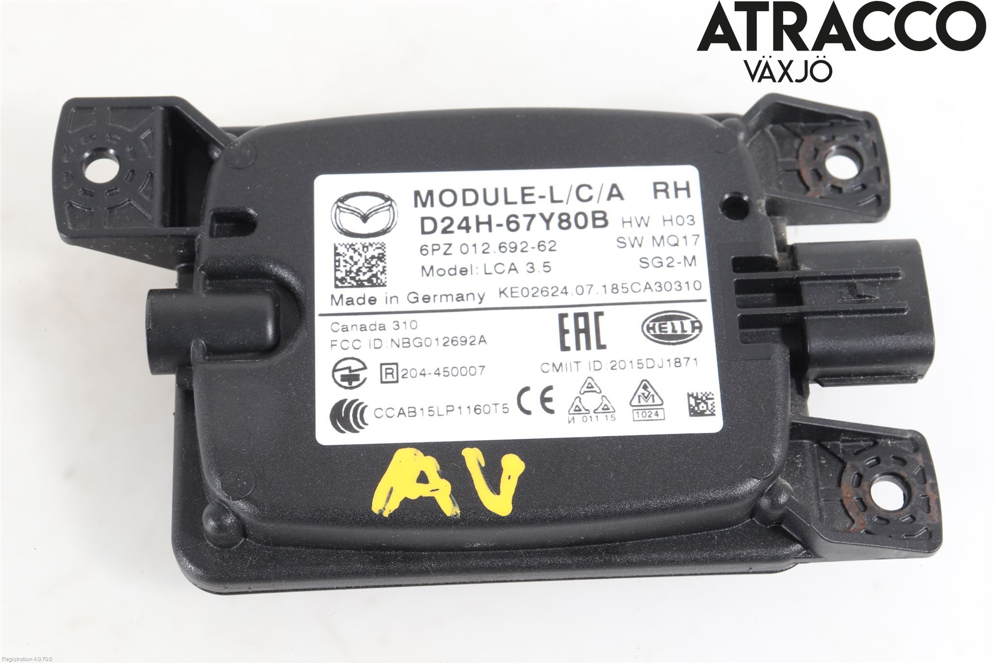 Mazda CX-3 Sensor Aktivt Kollisionsskydd