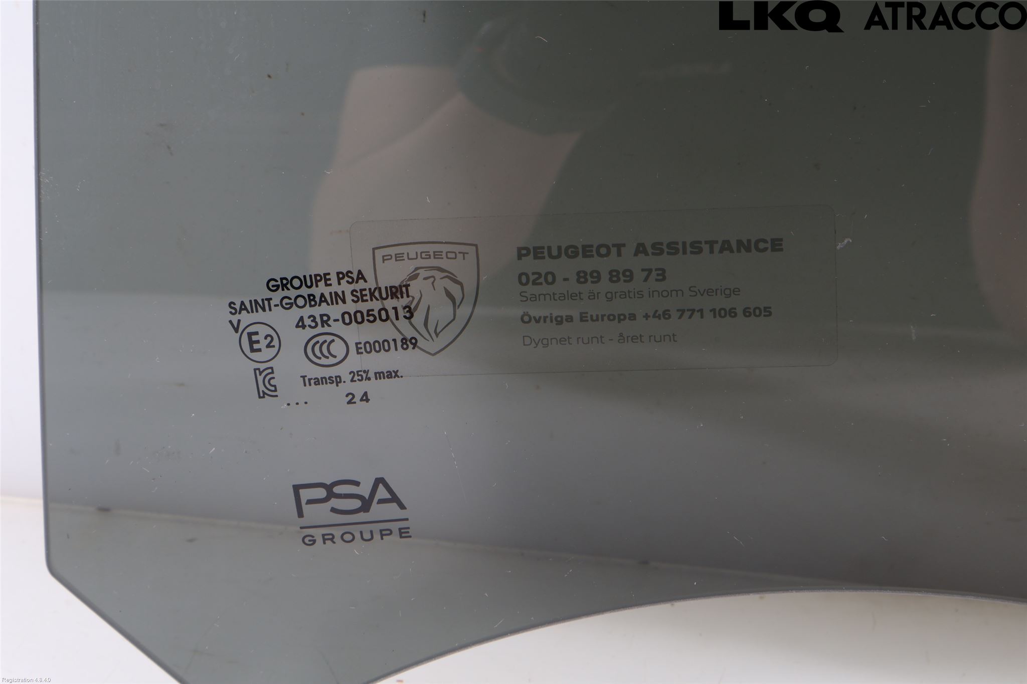 Peugeot 408 22- Dörruta Bak Höger