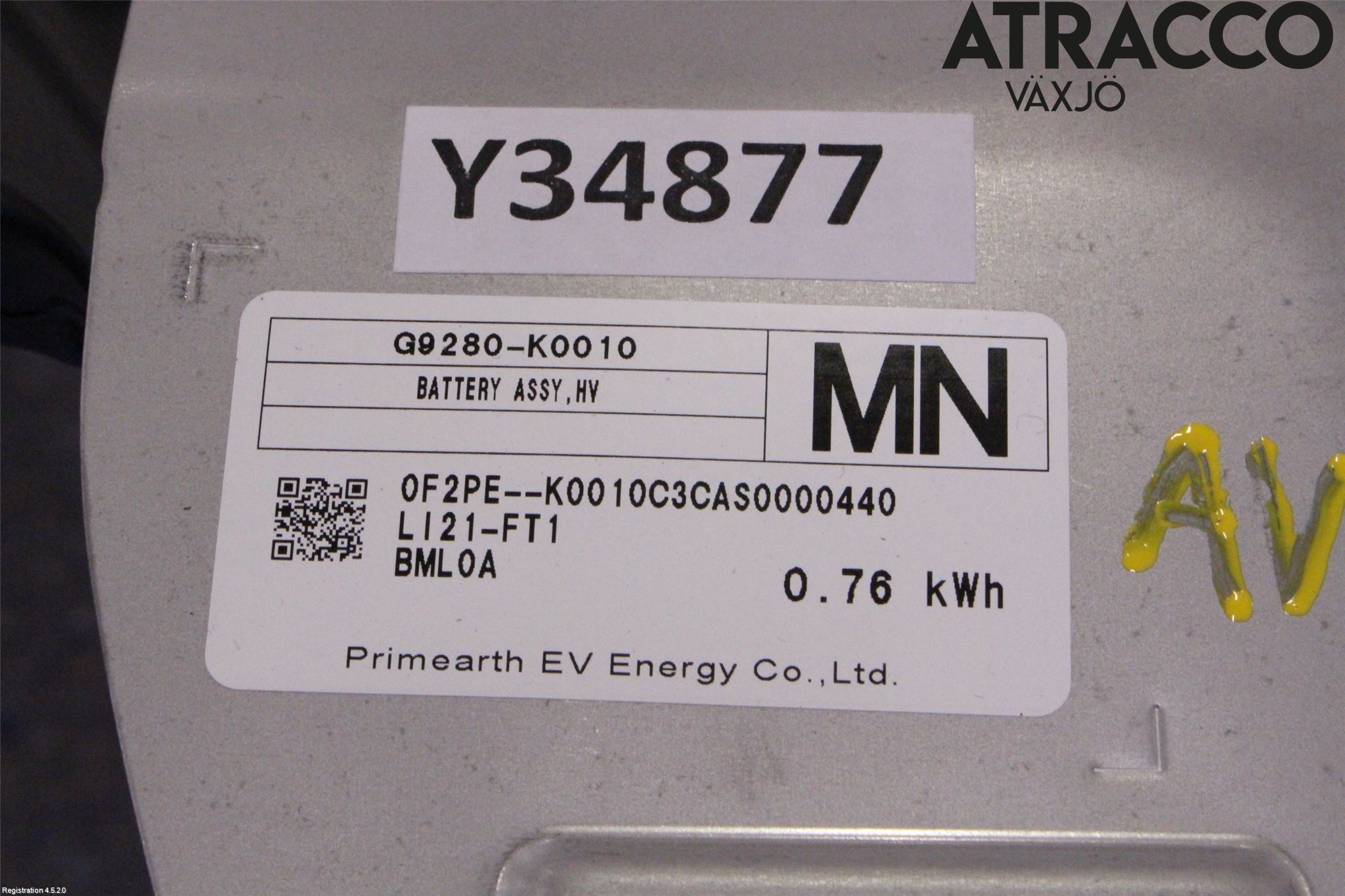 Mazda 2 KB Hybrid 22- Batteri Högspänning