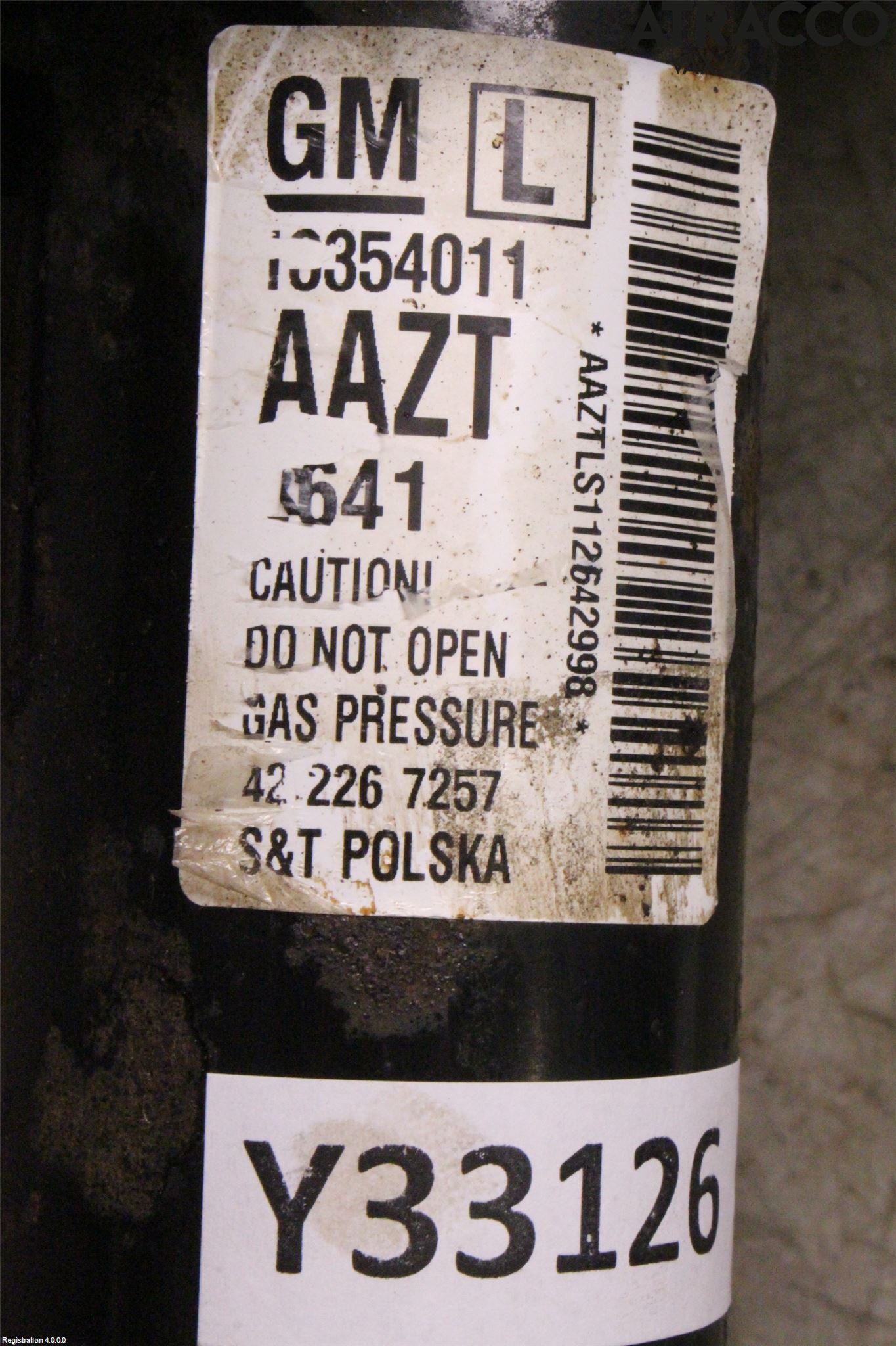 Opel ASTRA J 10-15 Fjäderben Fram Vänster