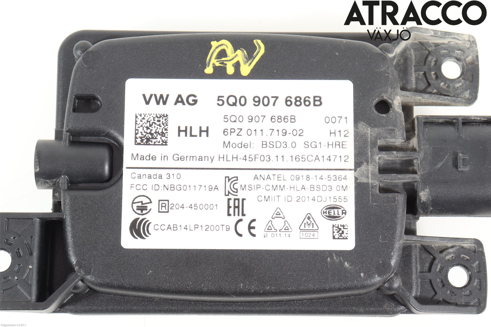 Volkswagen VW GOLF / E-GOLF VII 13-20 Sensor Aktivt Kollisionsskydd
