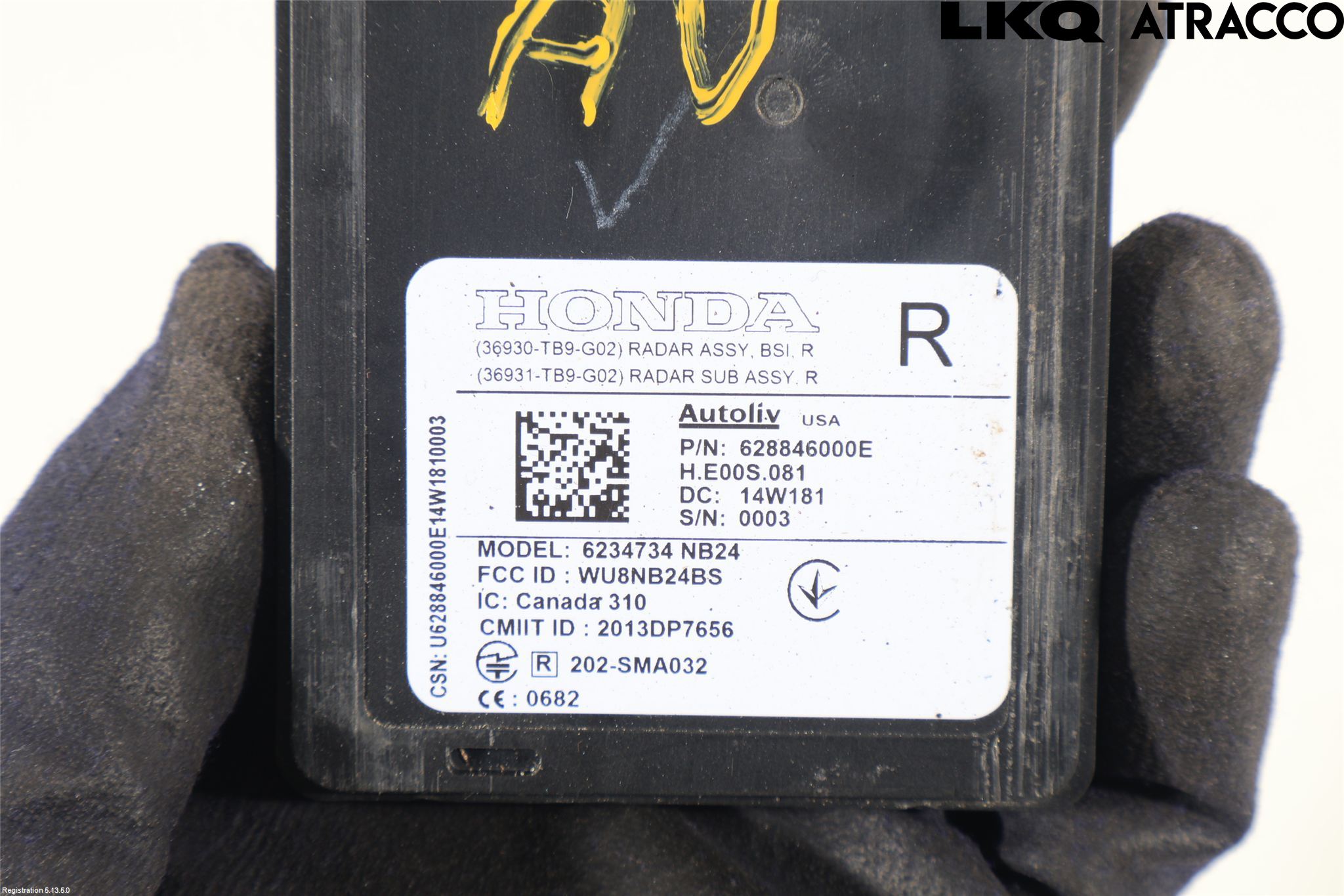 Honda CIVIC 12-16 Sensor Aktivt Kollisionsskydd