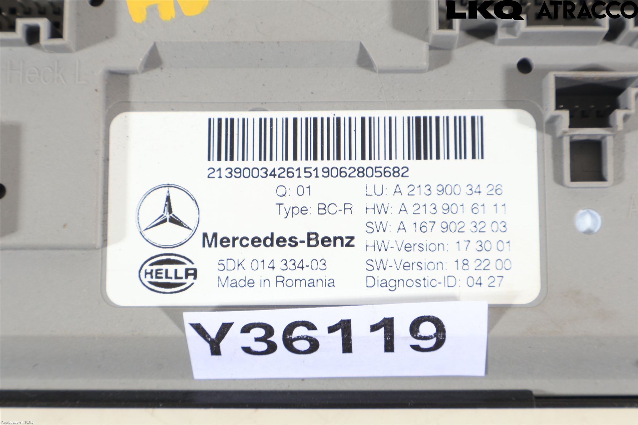 Mercedes-Benz MB E-KLASS (W213) 16-23 Styrenhet Övrigt