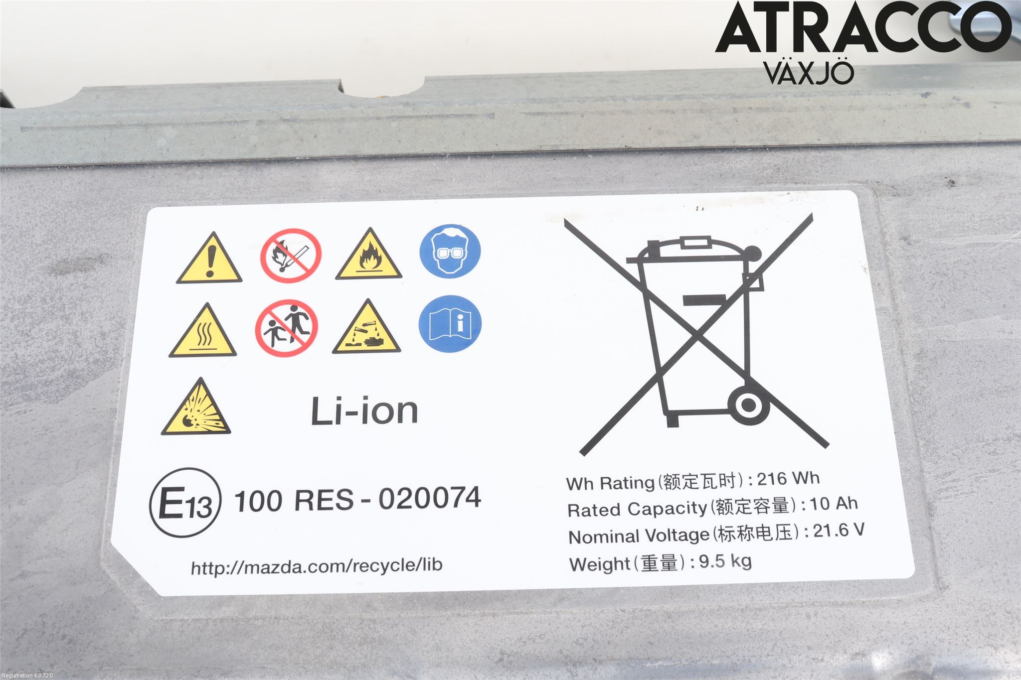 Mazda 3 IV 19- Batteri Högspänning