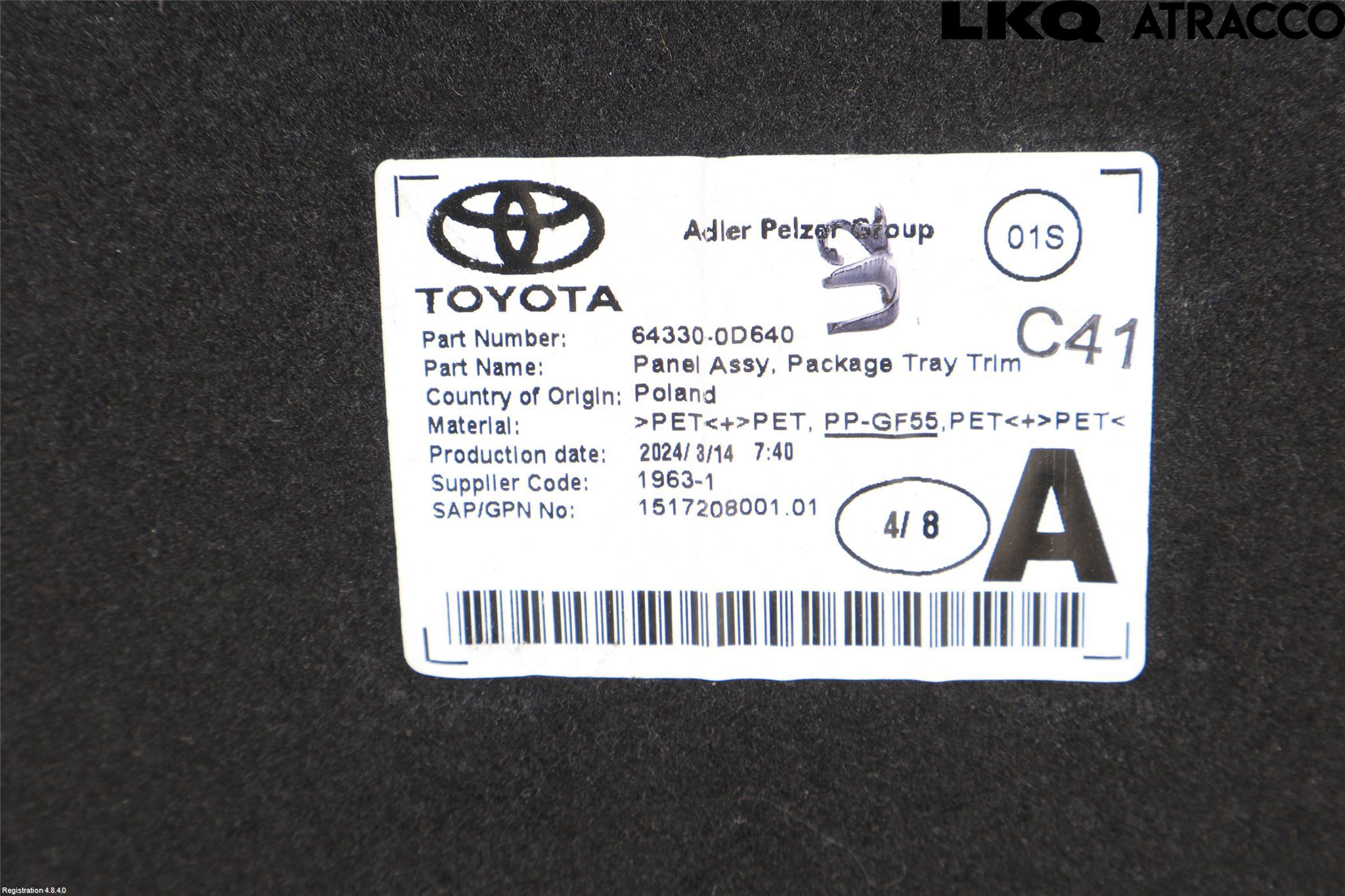 Toyota YARIS XP21 20- Hatthylla