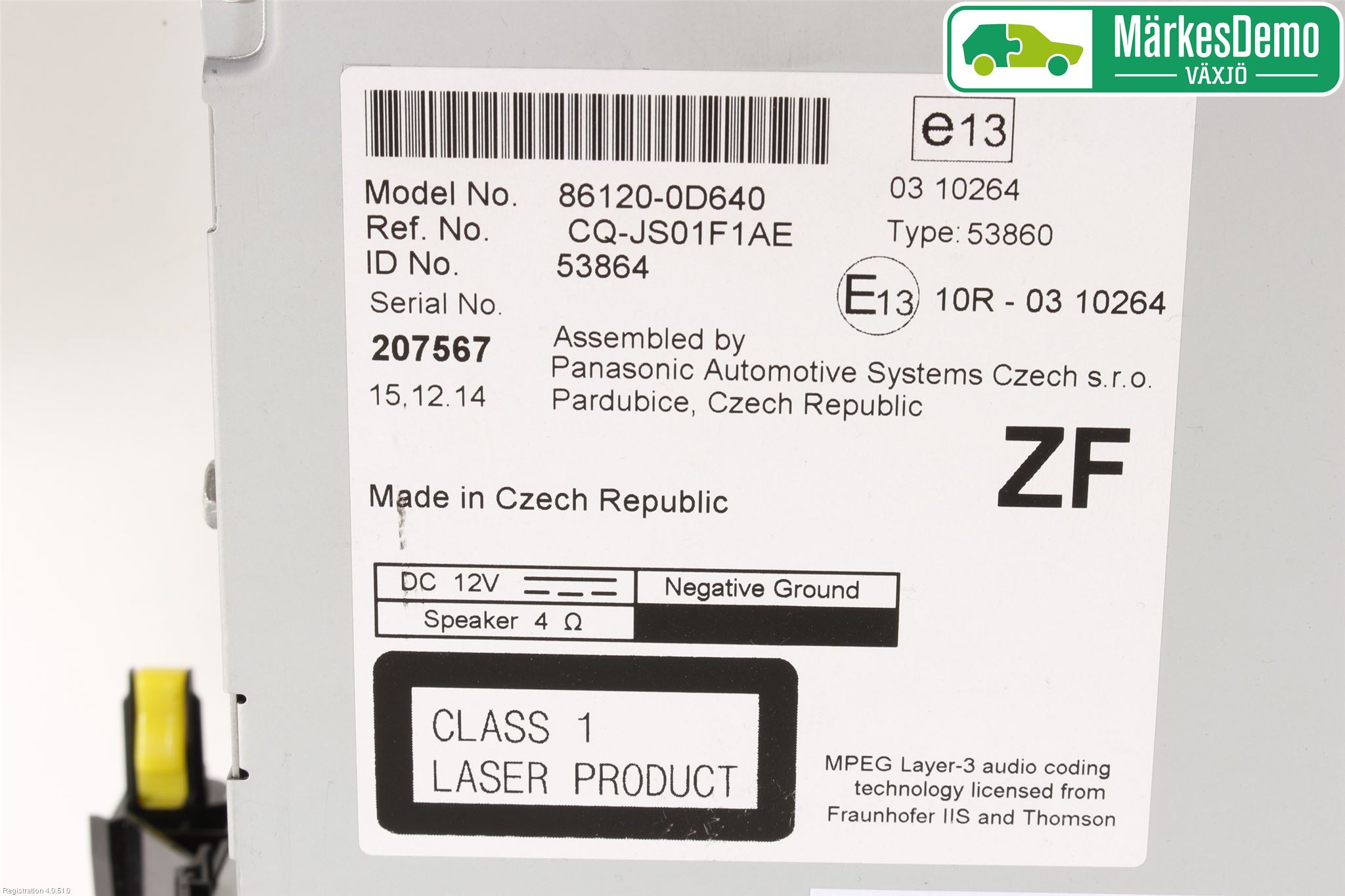 Toyota YARIS XP130 15-20 Cd Radio - Multimediapanel