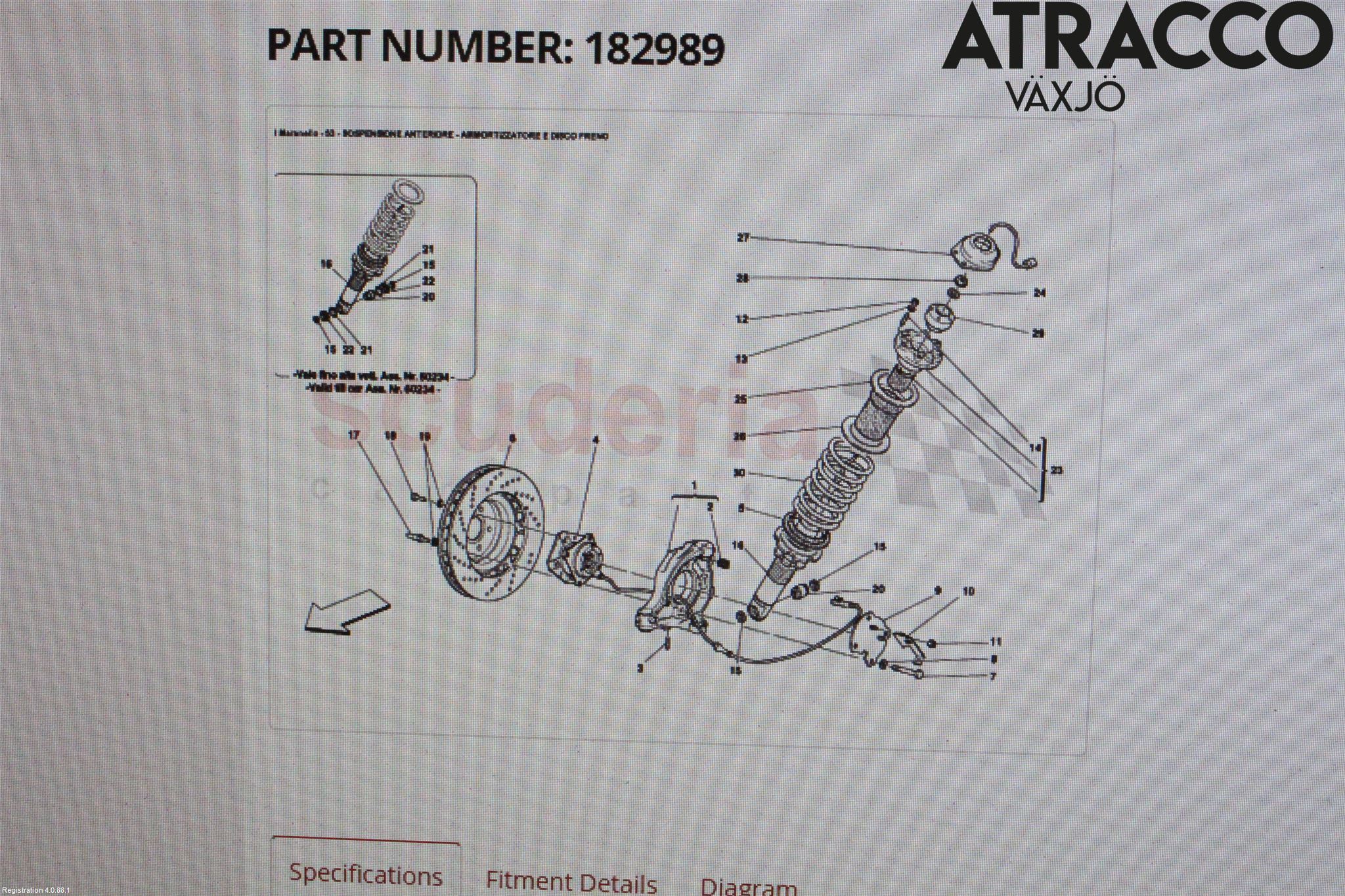 Ferrari ÖVRIGT Fjäderben Fram Vänster