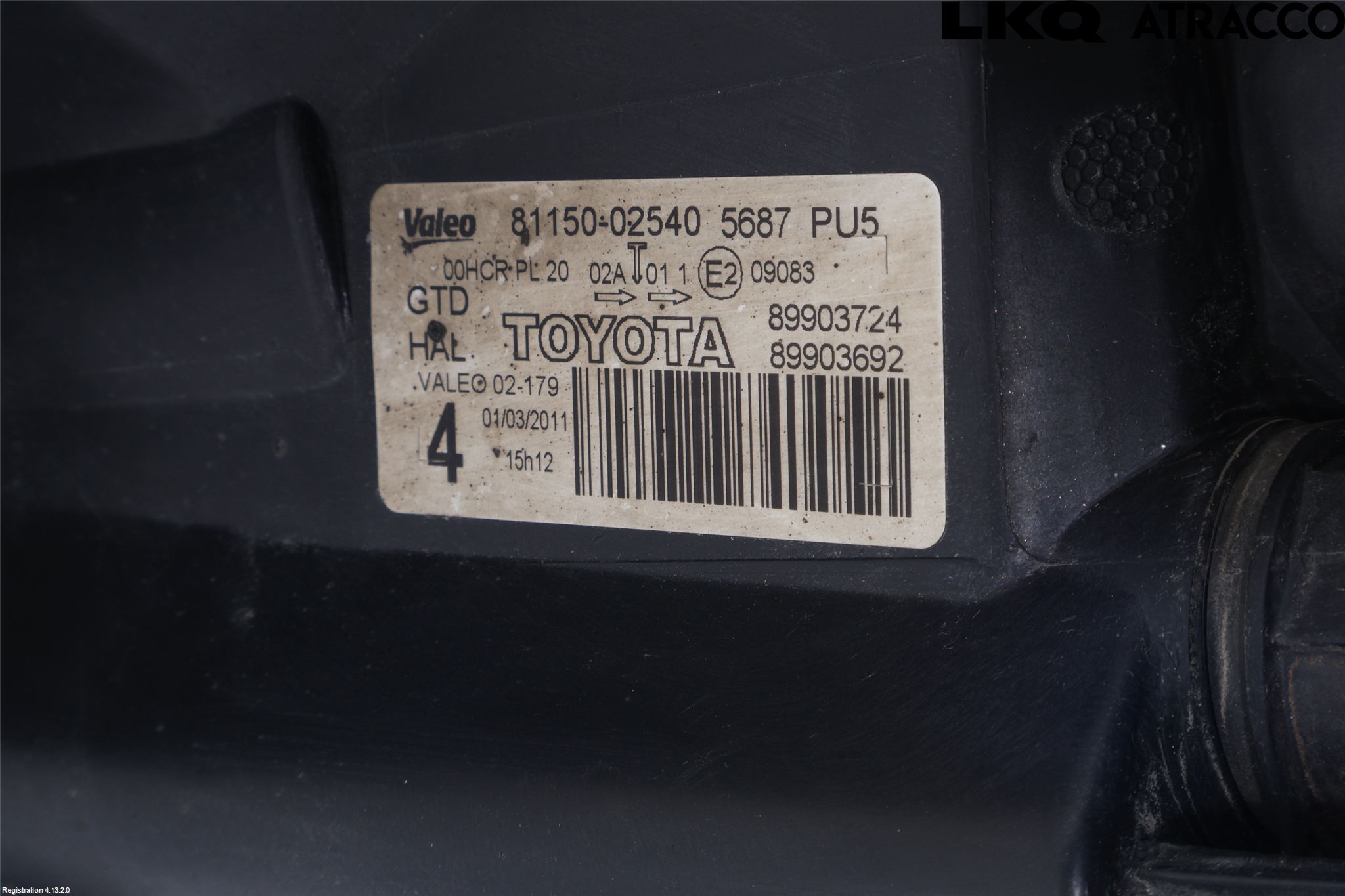 Toyota AURIS 10-12 Strålkastare Vänster
