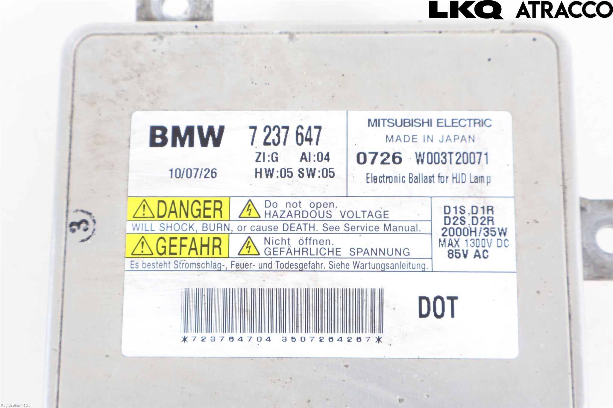 BMW 5 F10/F11/F18 09-17 Styrenhet Strålkastare
