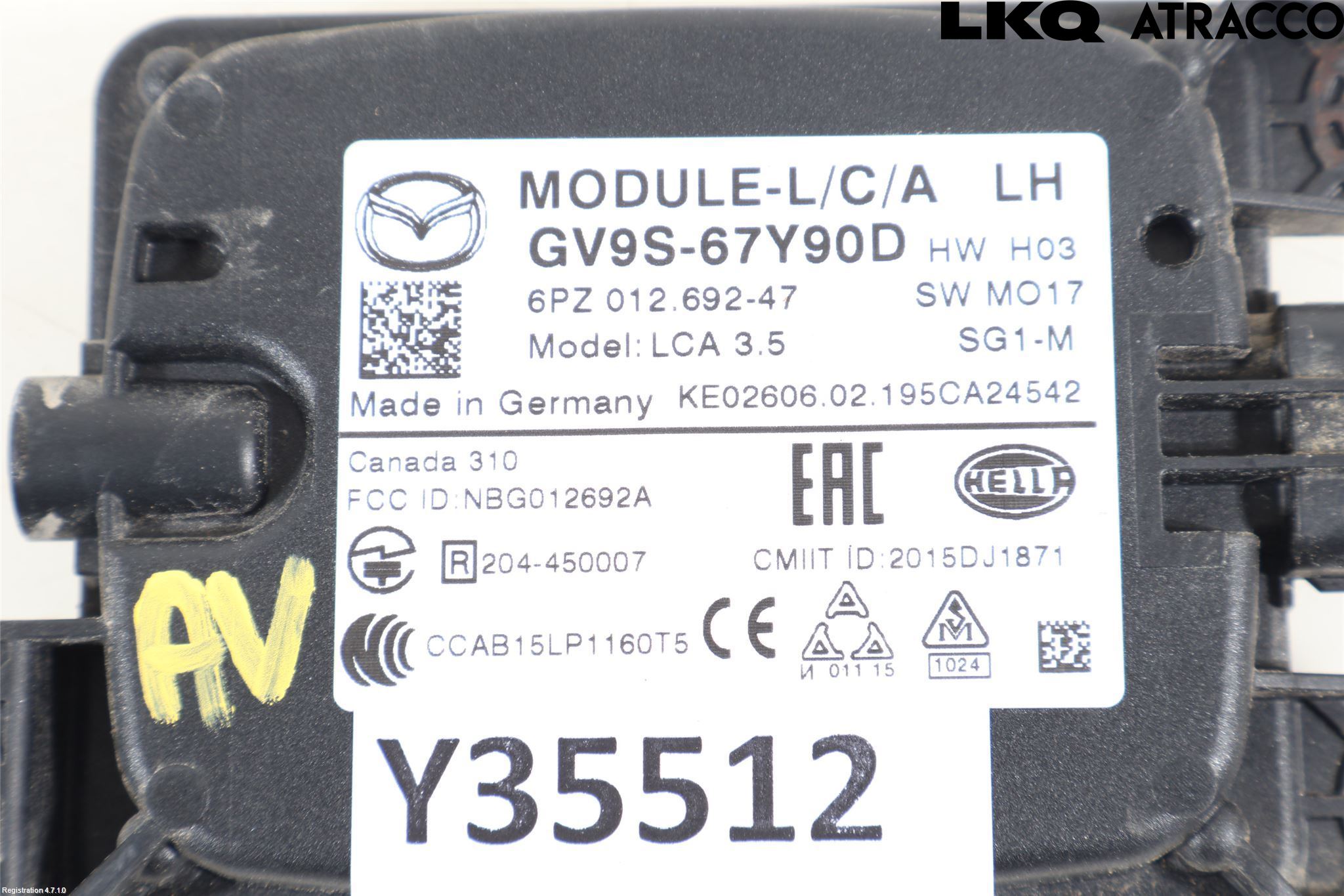 Mazda 6 13- Sensor Aktivt Kollisionsskydd