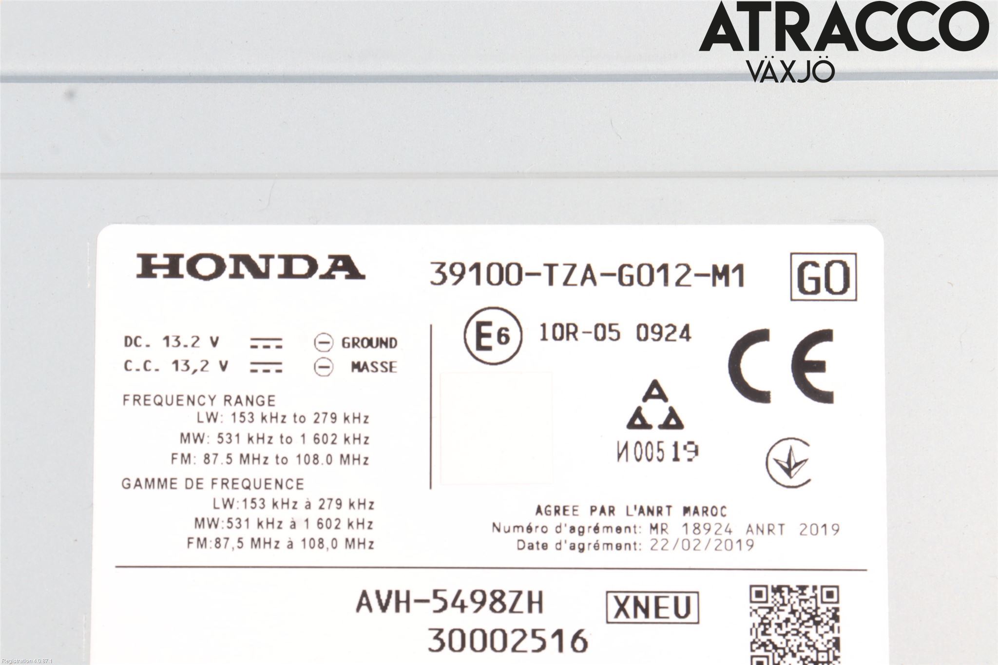 Honda JAZZ 21- Cd Radio - Multimediapanel