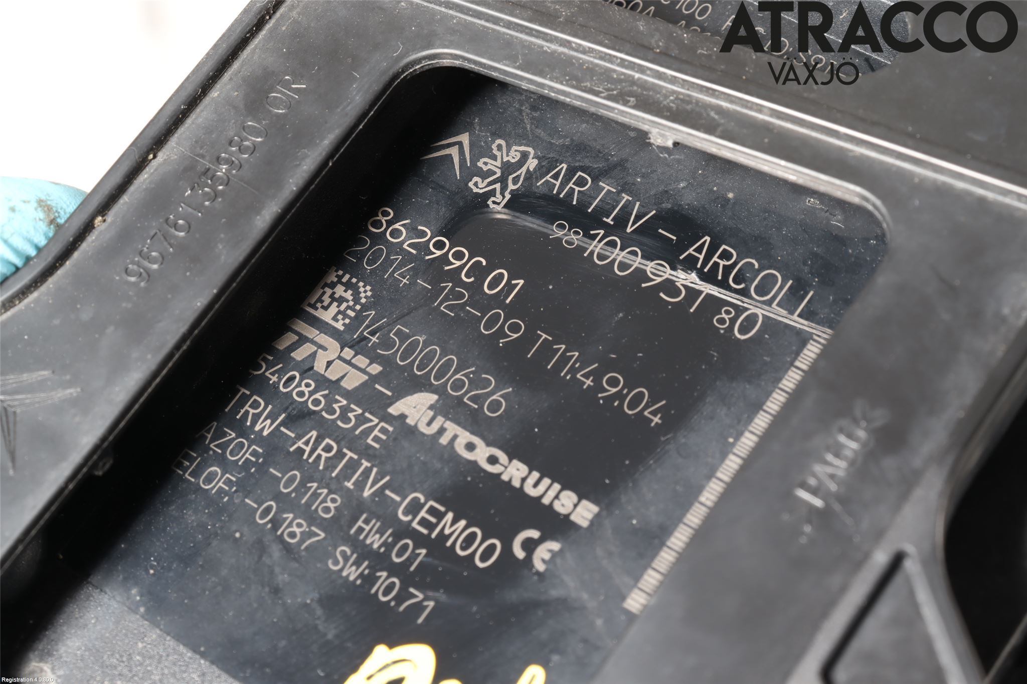 Peugeot 308 14-21 Sensor Aktivt Kollisionsskydd