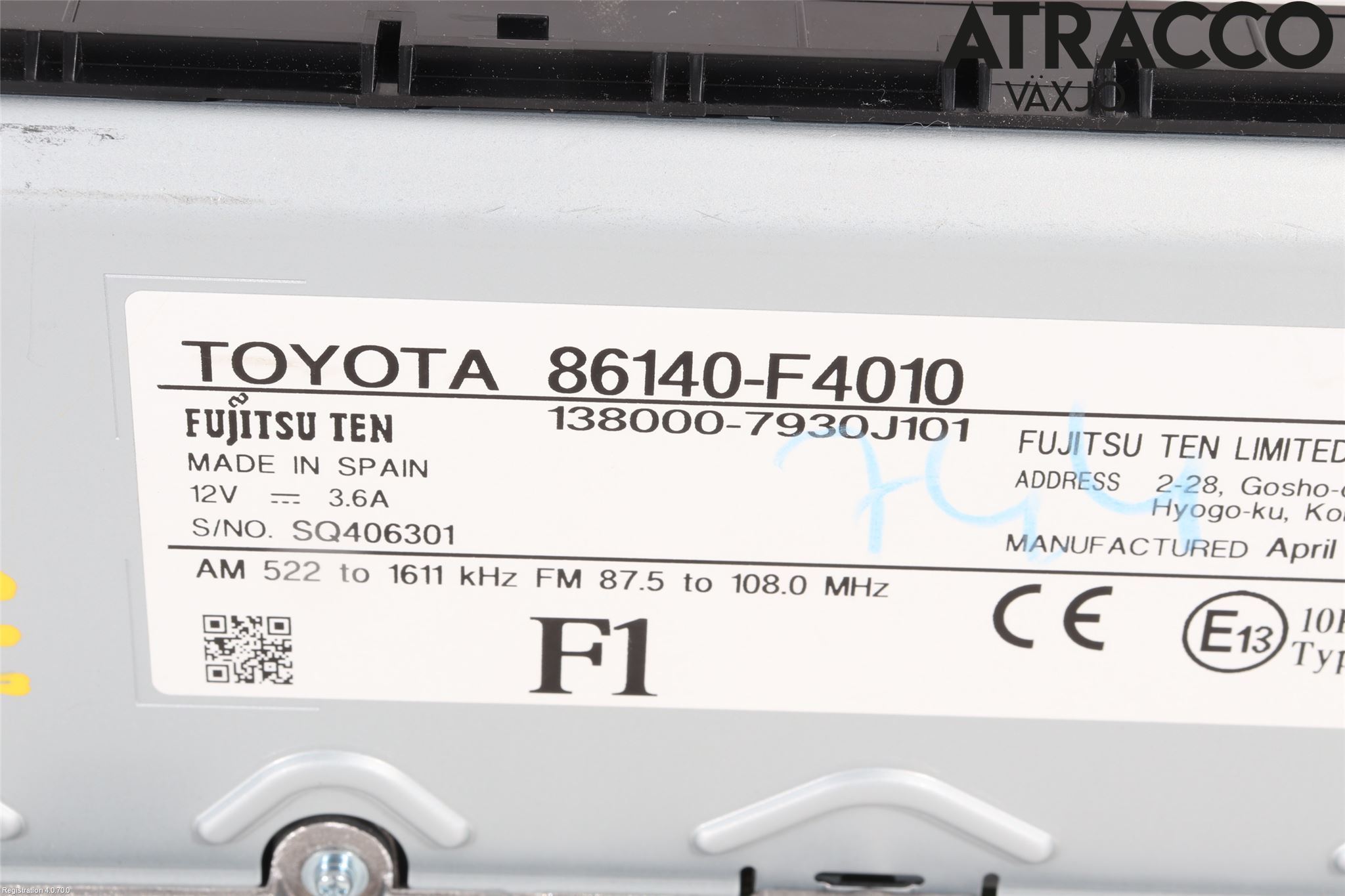 Toyota C-HR 16-23 Cd Radio - Multimediapanel