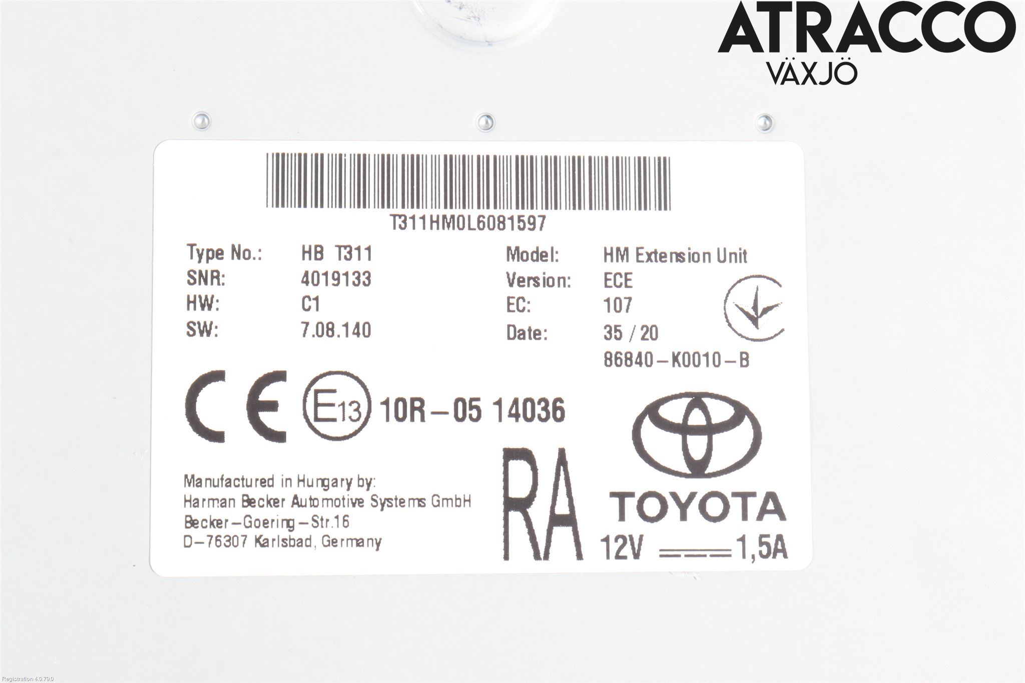 Toyota HILUX 16- Cd Radio - Multimediapanel