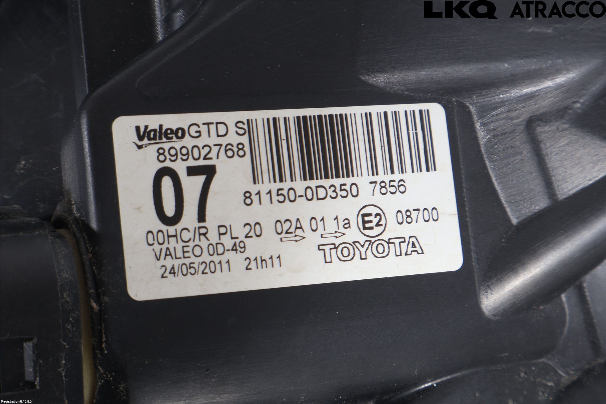 Toyota YARIS XP90 06-11 Strålkastare Vänster