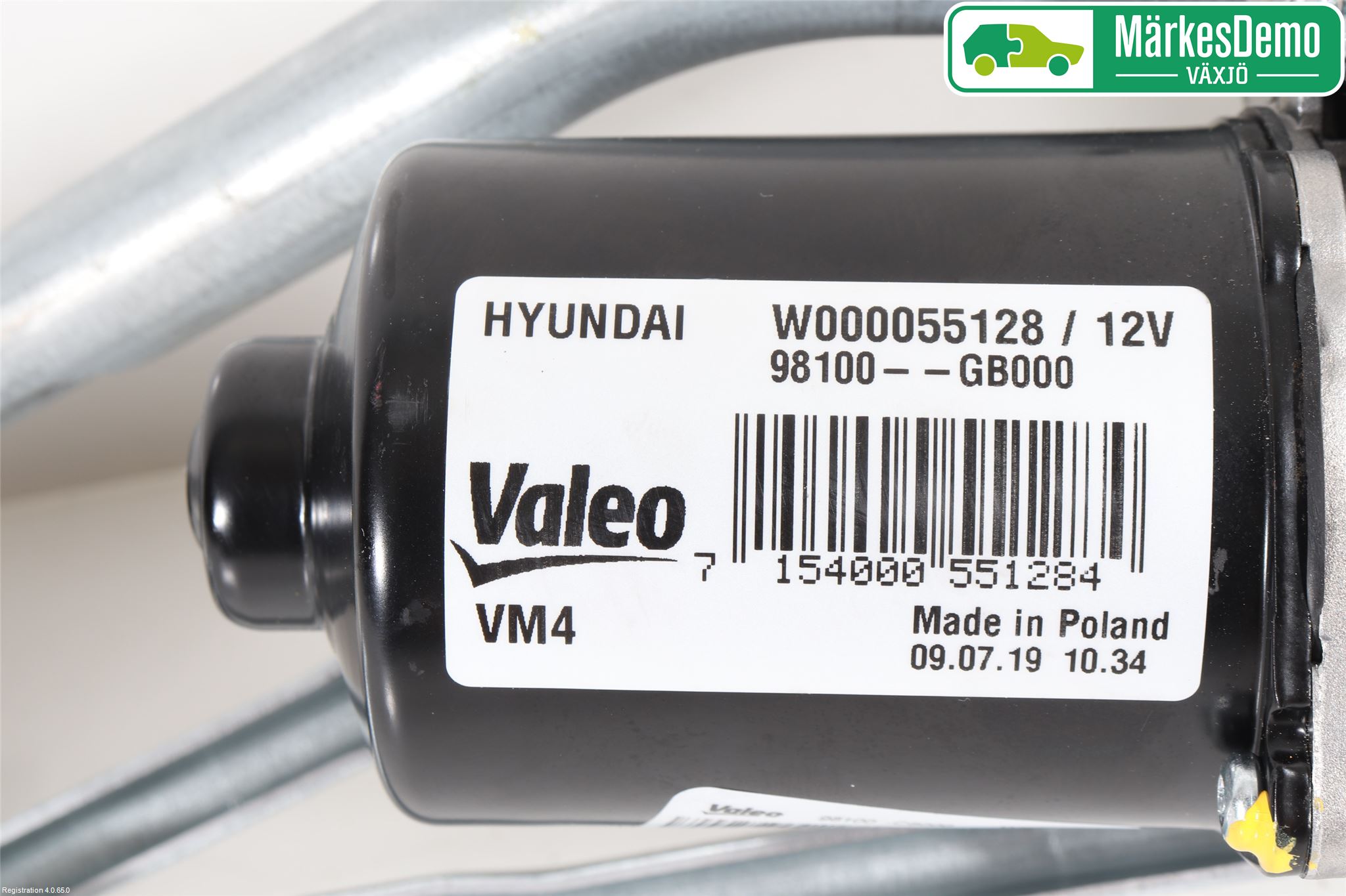 Hyundai i20 GB 15-20 Torkarmekanism Vindruta
