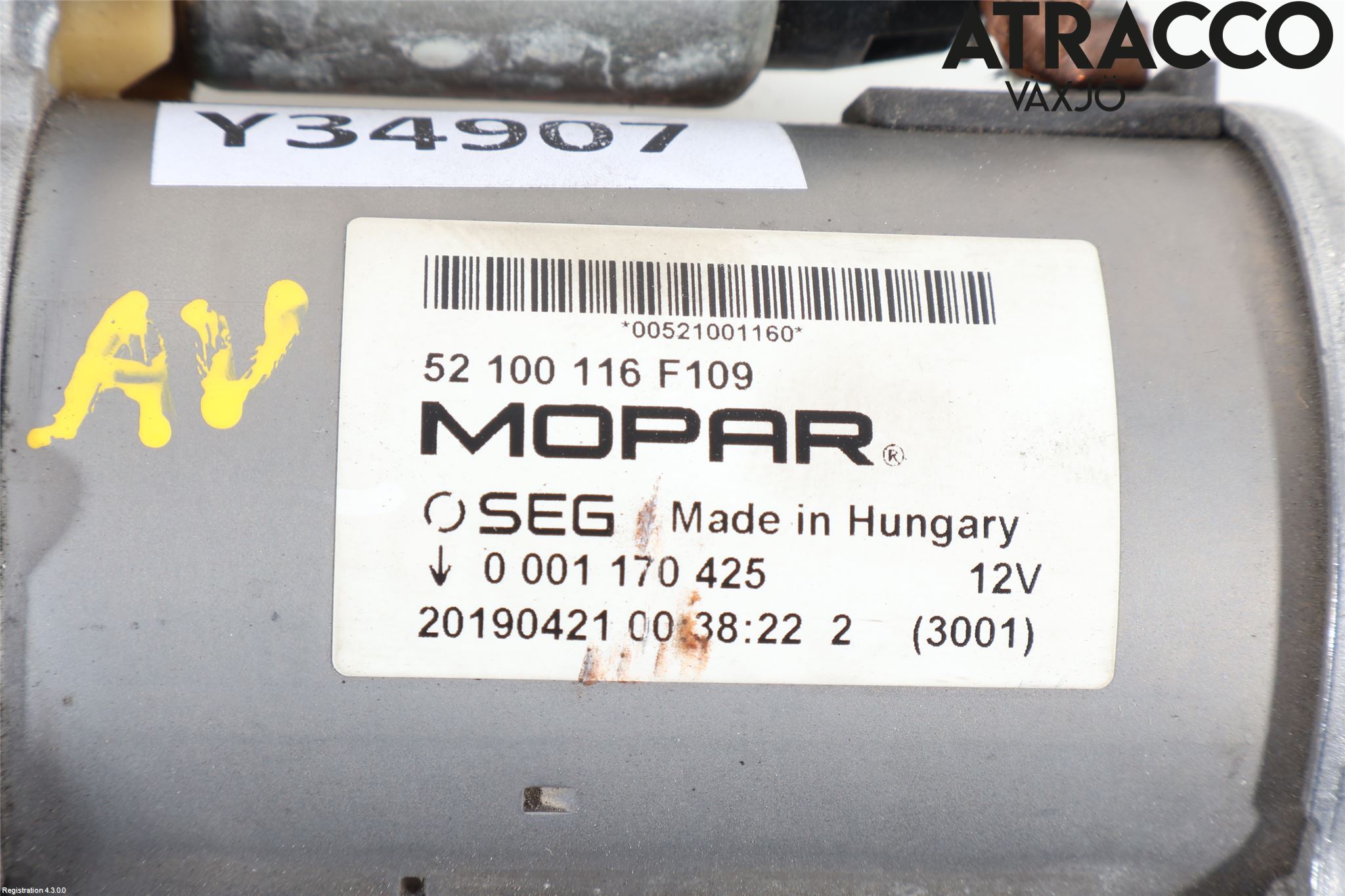 Fiat 500 07- Startmotor