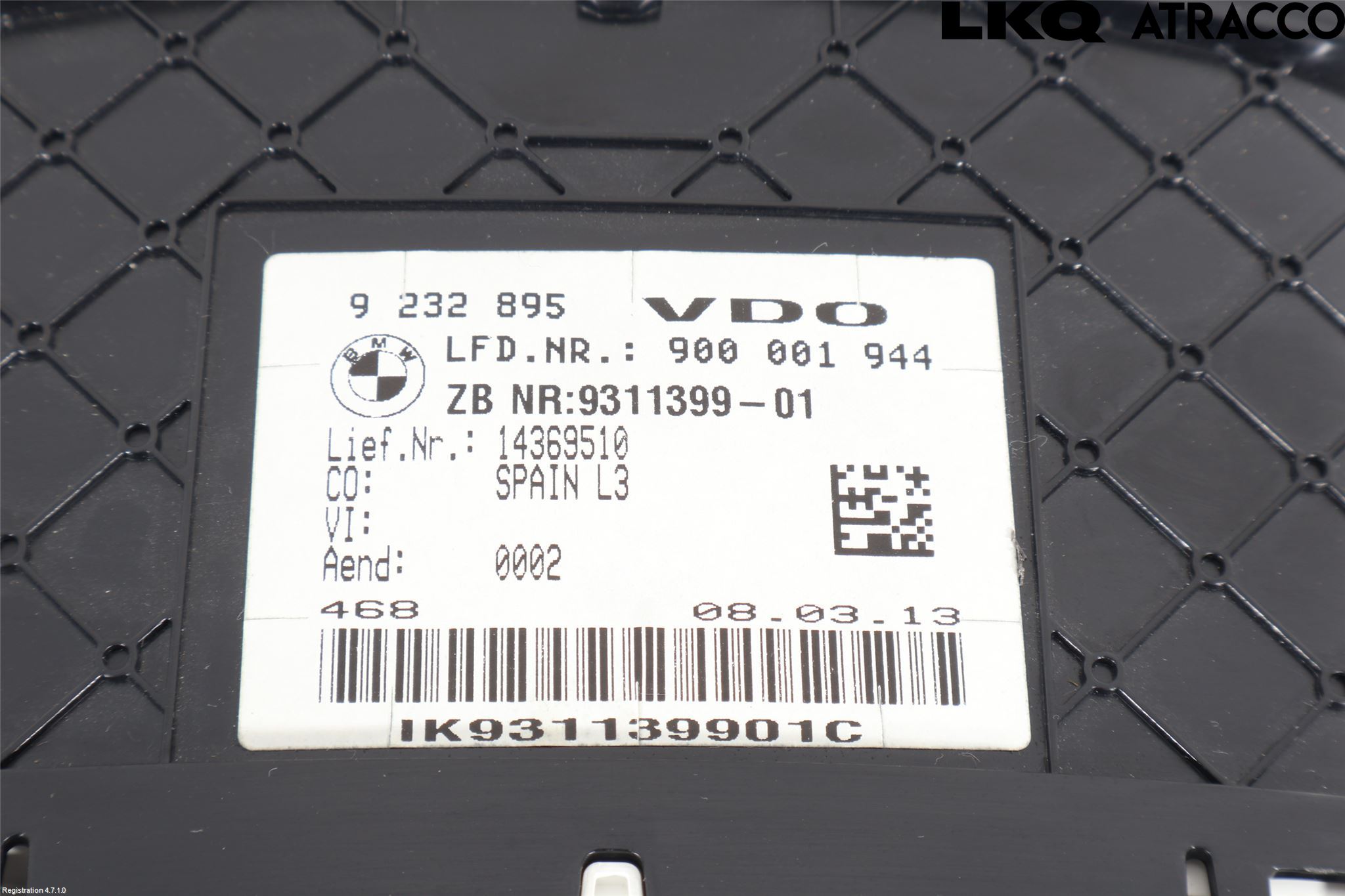 BMW 3 F30/F31/F80 12-19 Instrument Komb