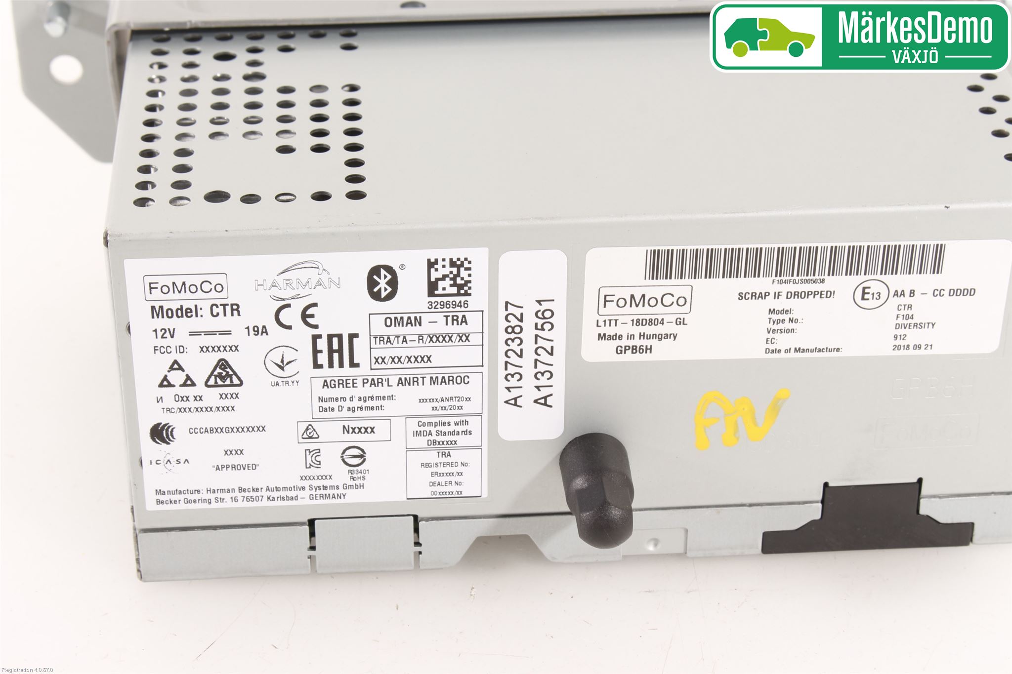 Ford FIESTA (VII) 18-23 Cd Radio - Multimediapanel