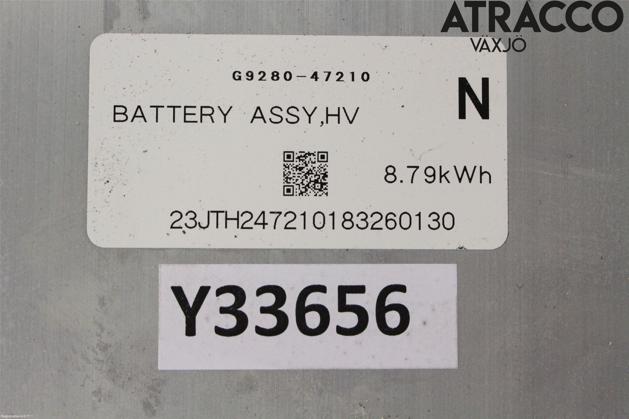 Toyota PRIUS (ZVW50) 16-21 Batteri Högspänning