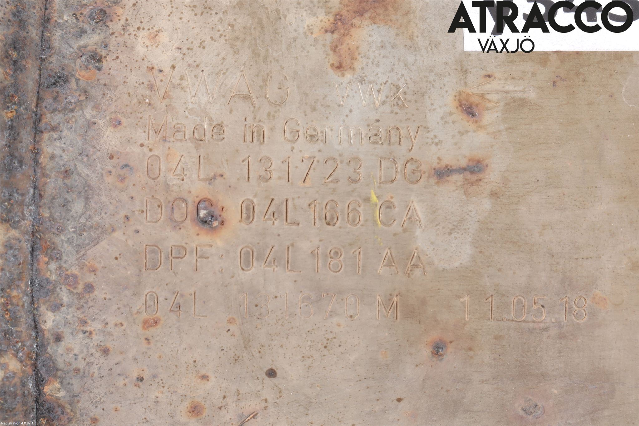 Volkswagen VW CADDY 16-20 Avgas Partikelfilter