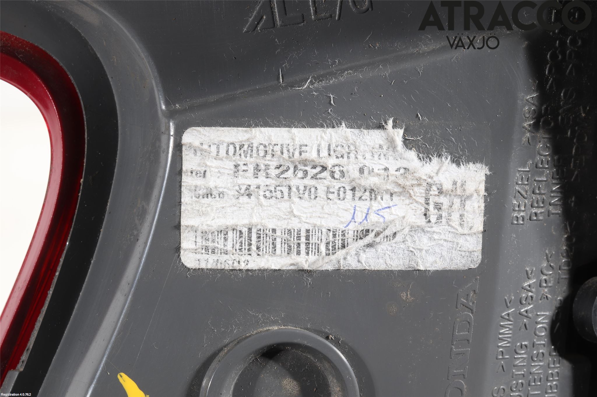 Honda CIVIC 12-16 Bakljus Lucka Vä