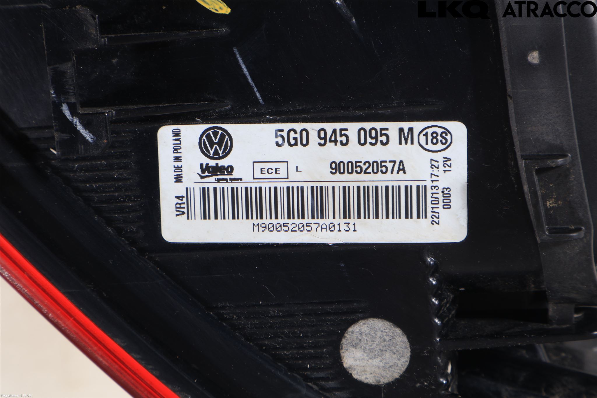 Volkswagen VW GOLF / E-GOLF VII 13-20 Bakljus Vänster