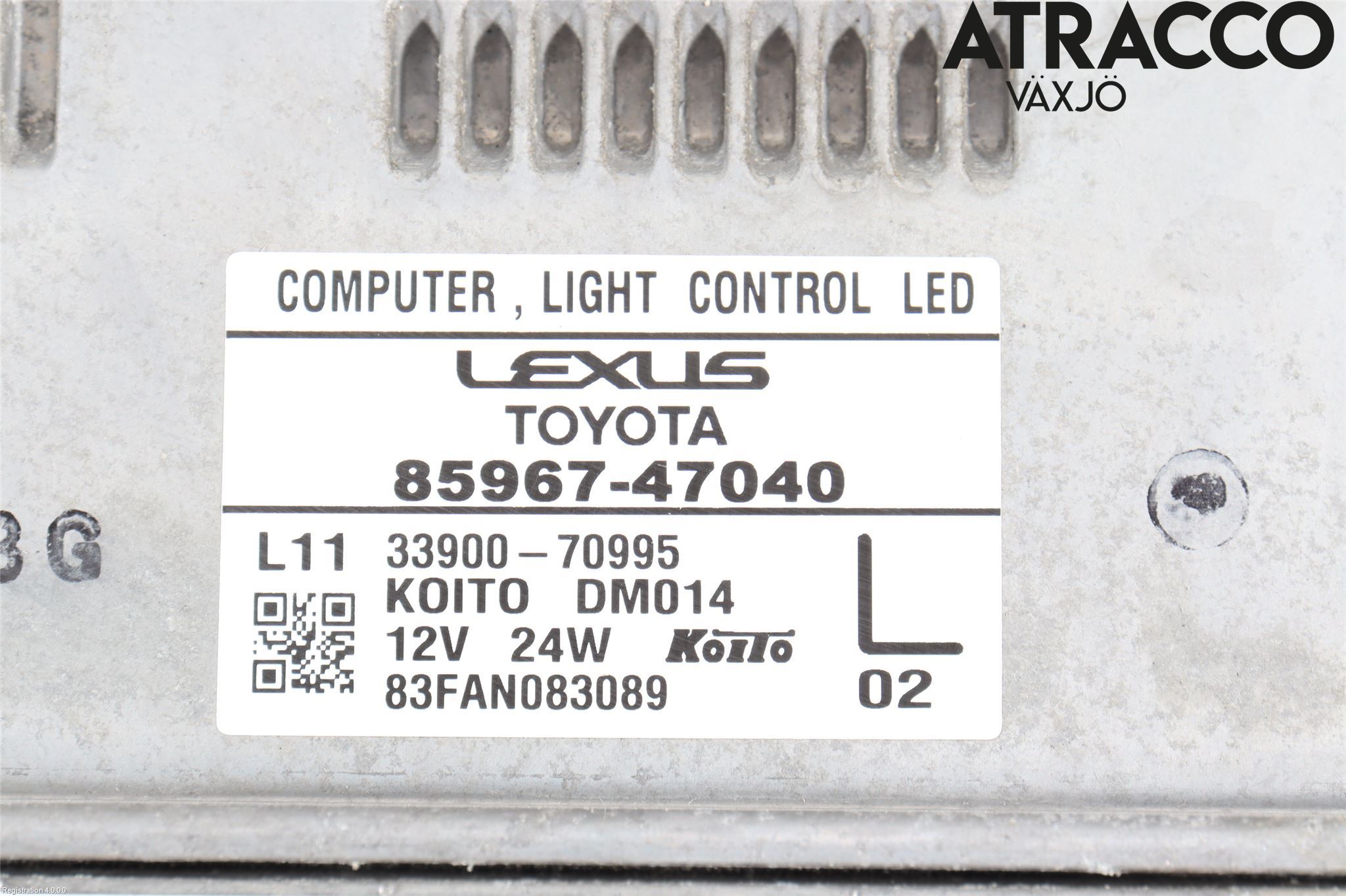 Toyota PRIUS (ZVW50) 16-21 Styrenhet Strålkastare