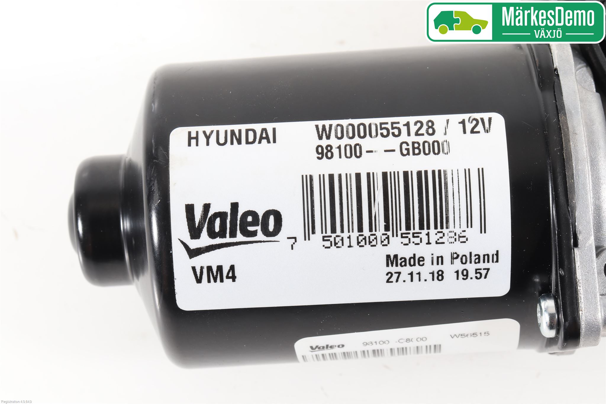 Hyundai i20 GB 15-20 Torkarmotor Vindruta