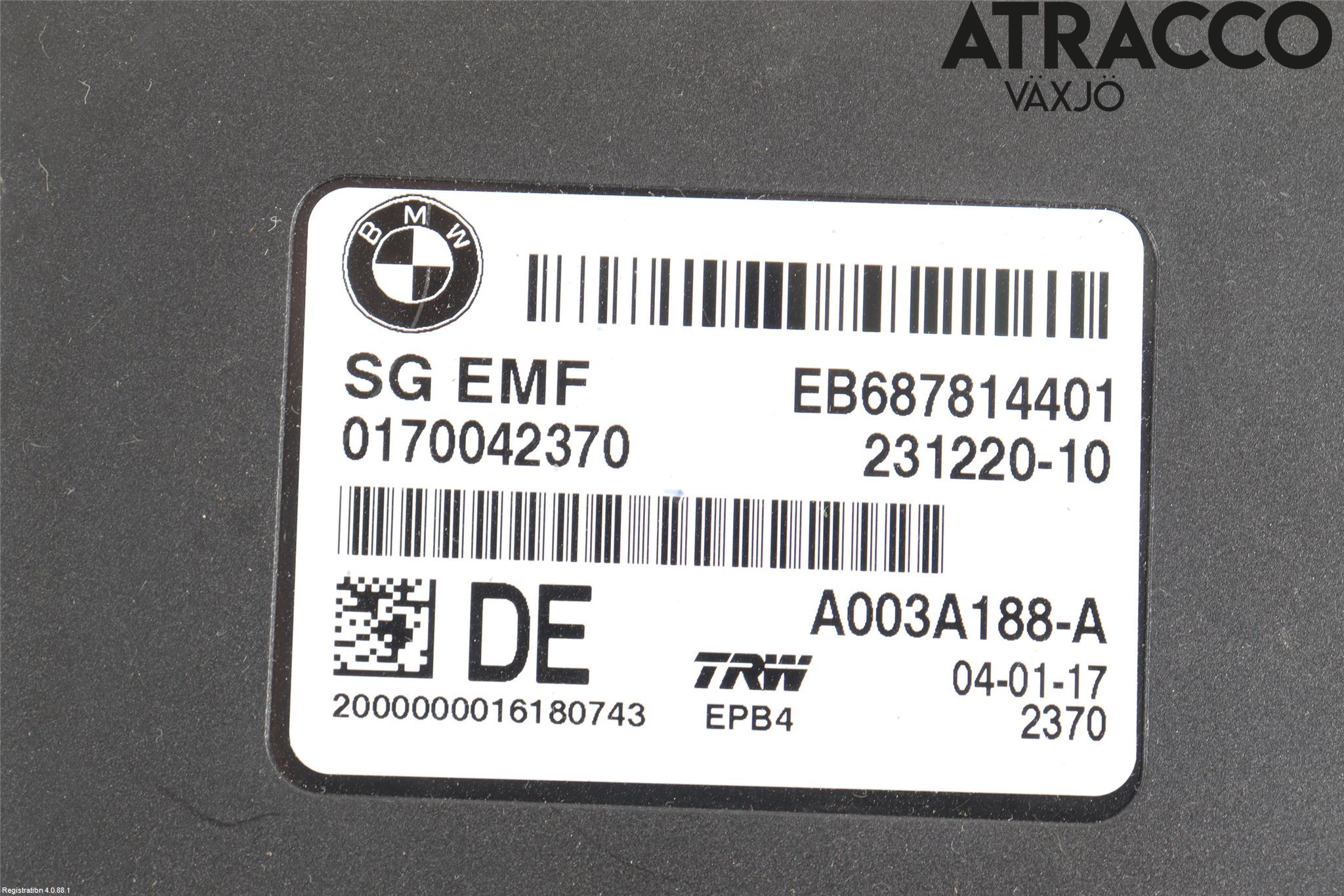 BMW 5 F10/F11/F18 09-17 Styrenhet Parkbroms Epb