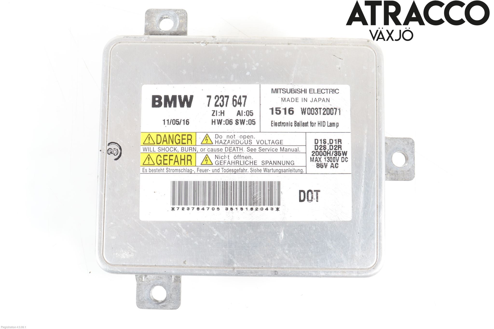 BMW 5 F10/F11/F18 09-17 Styrenhet Strålkastare