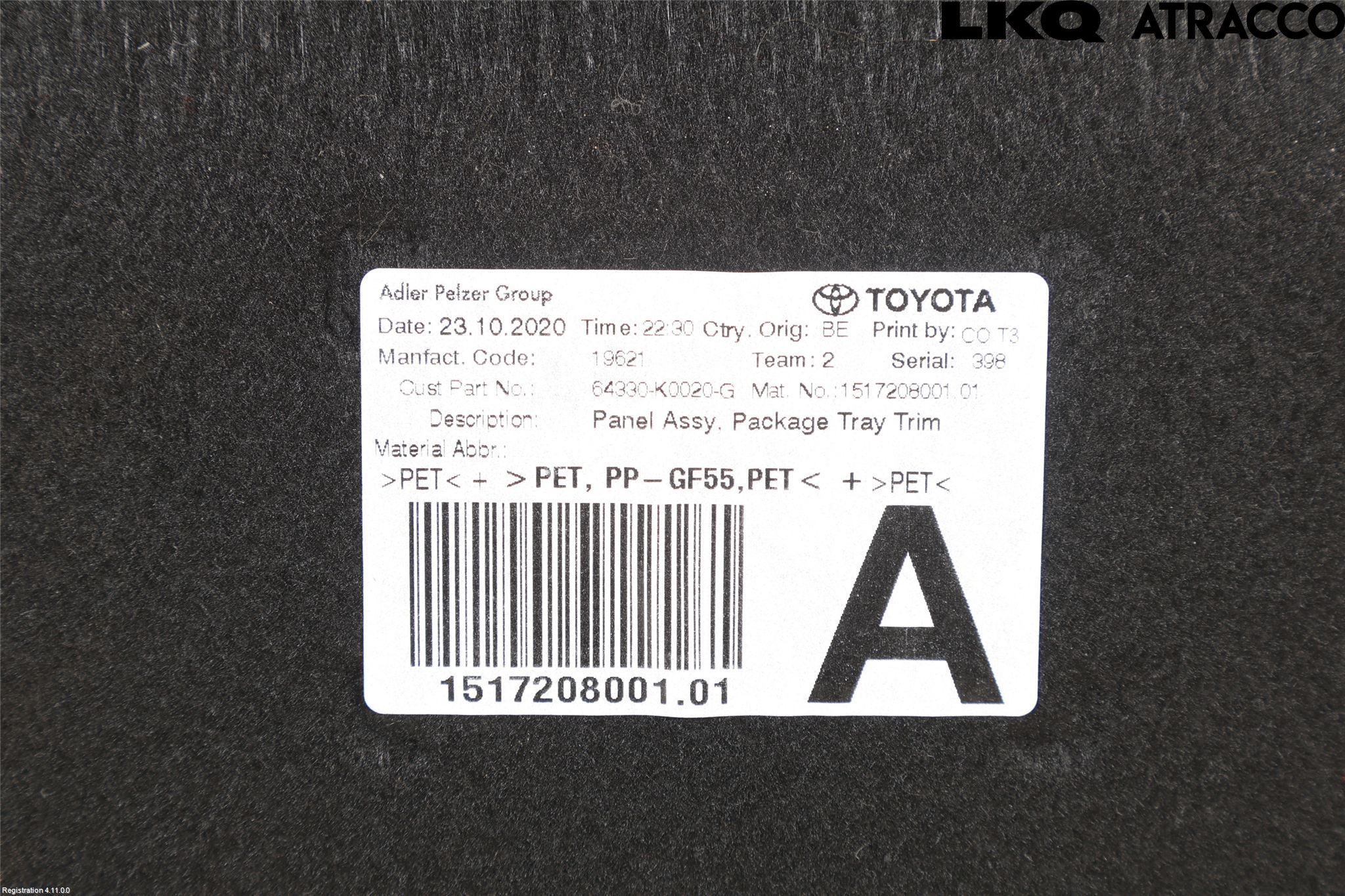 Toyota YARIS XP21 20- Hatthylla