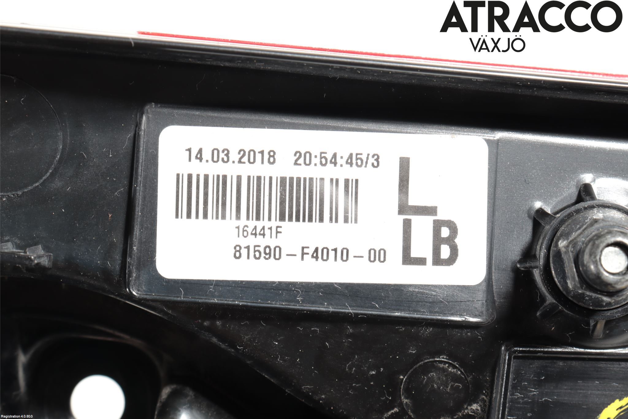 Toyota C-HR 16-23 Bakljus Lucka Vä