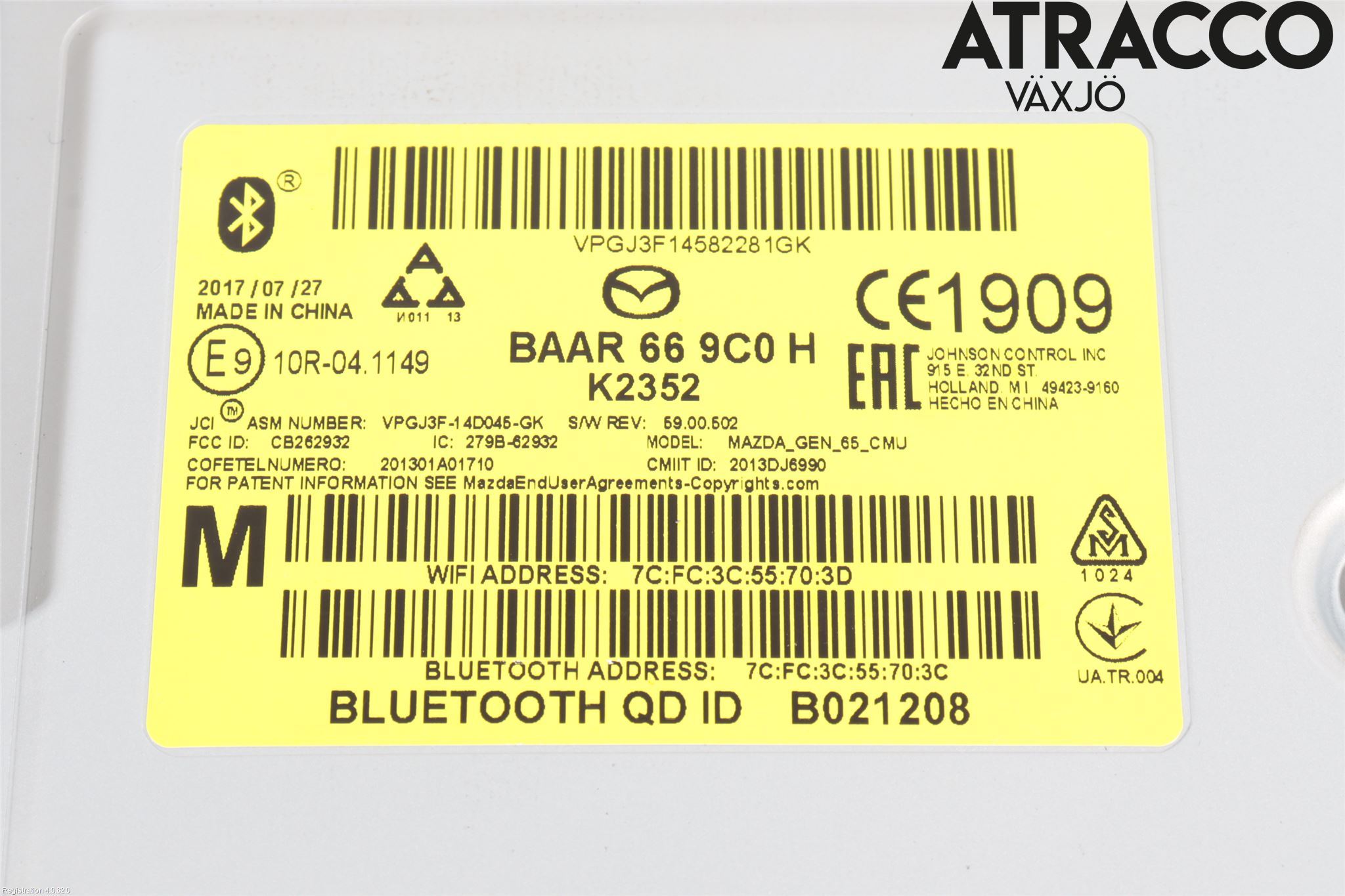 Mazda 3 III 14-19 Cd Radio - Multimediapanel