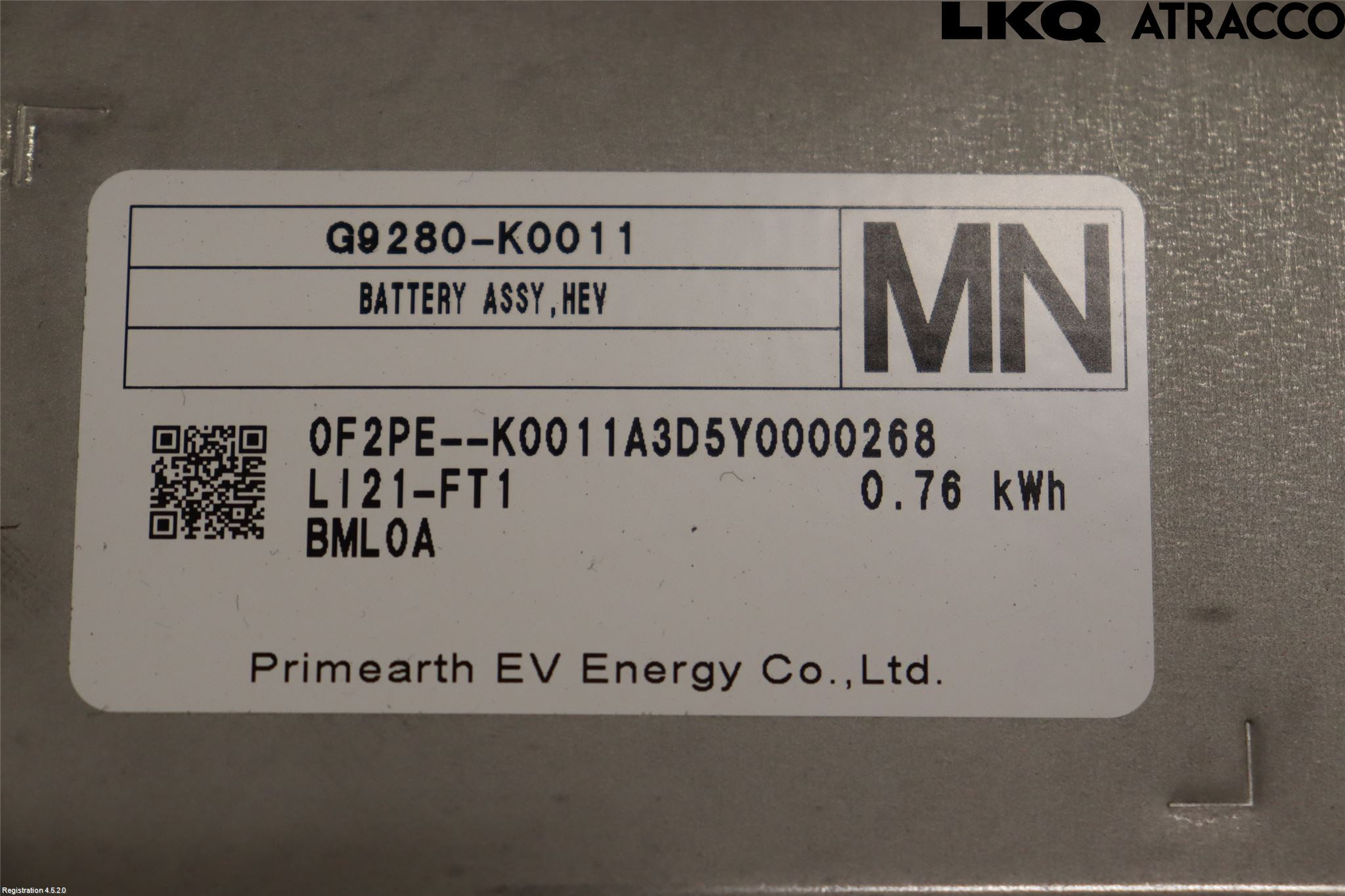 Toyota YARIS XP21 20- Batteri Högspänning