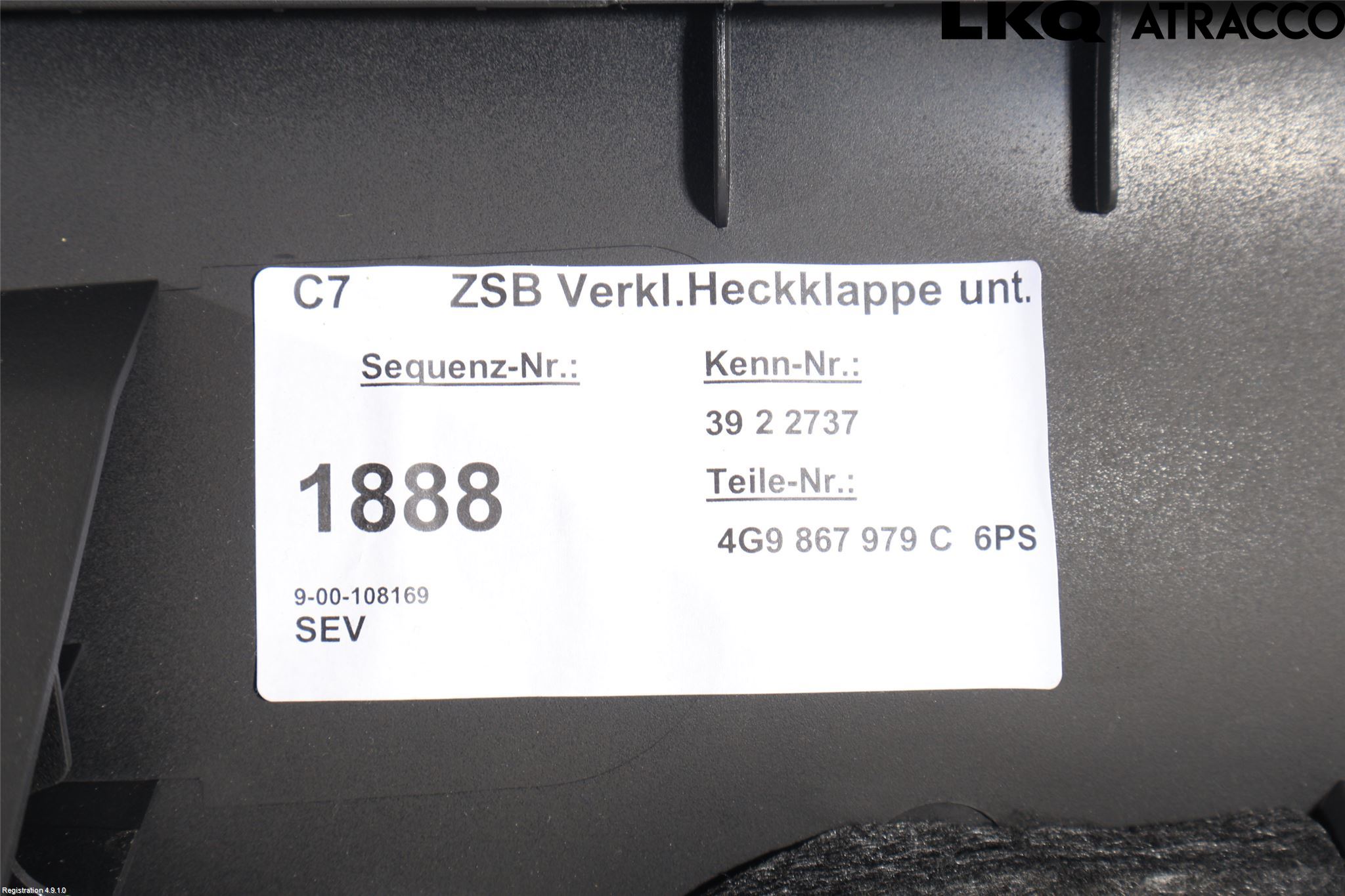 Audi A6/S6 4G 11-18 Inredning Bakluckeklädsel