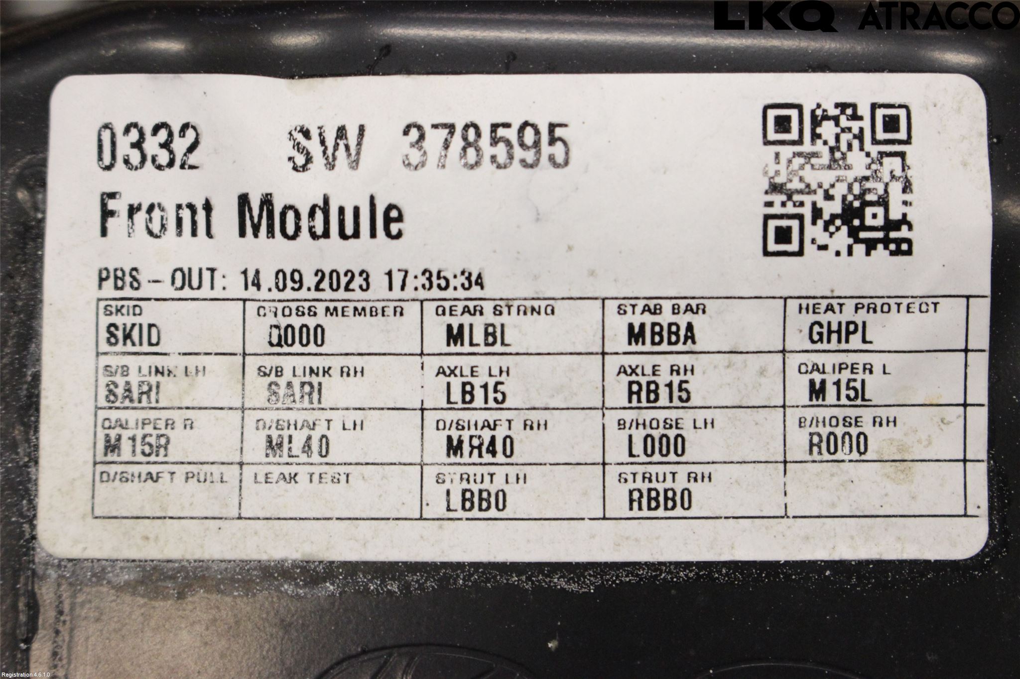 Hyundai i20 BC 21- Framvagnsbalk