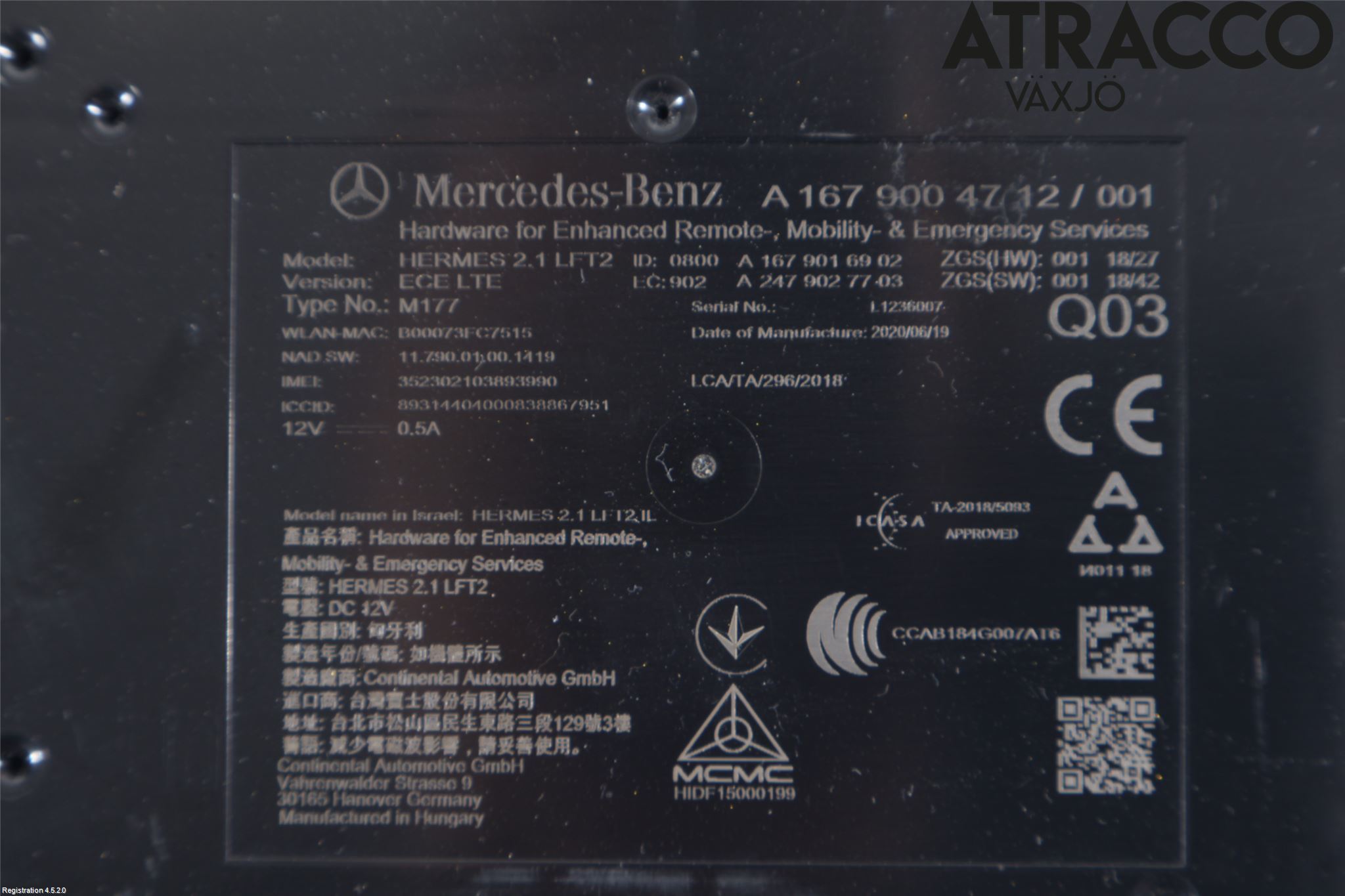 Mercedes-Benz MB C-KLASS (W205) 14-21 Styrenhet Övrigt